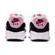 Nike Air Max 90 LTR "White/Particle Grey/Rose" Grade School Girls' Shoe - WHITE/PINK/BLACK Thumbnail View 5
