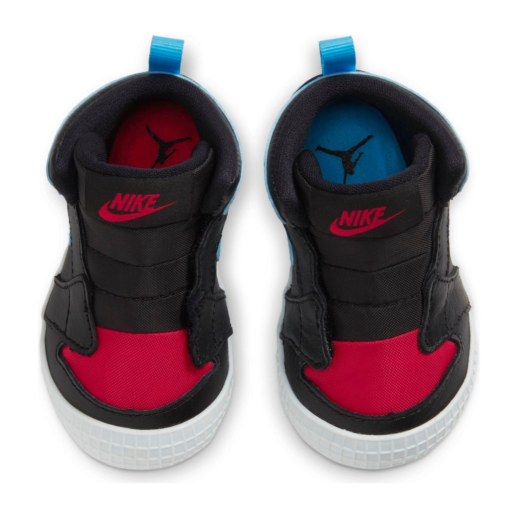 black and red baby jordans