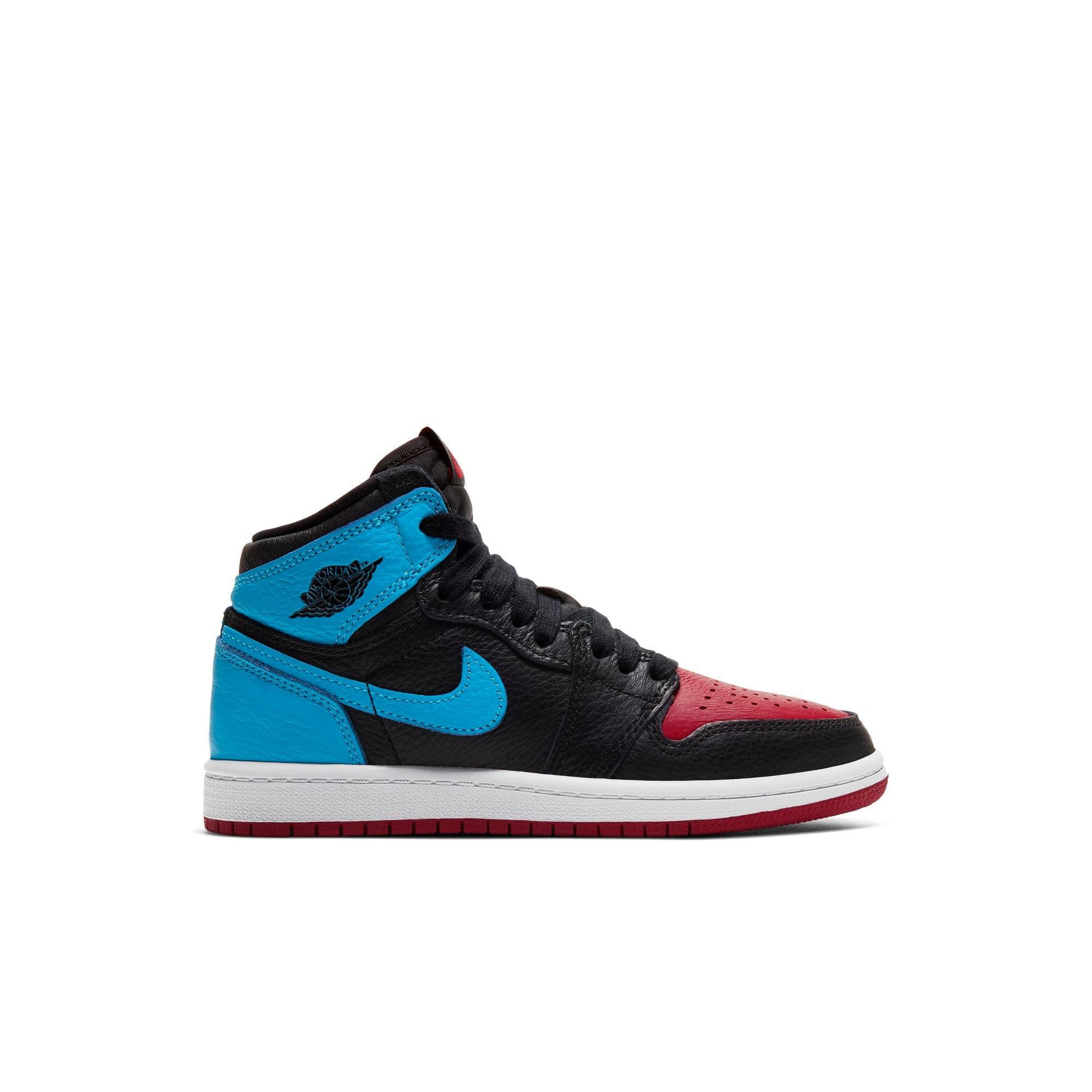 red blue and black jordan 1 grade school