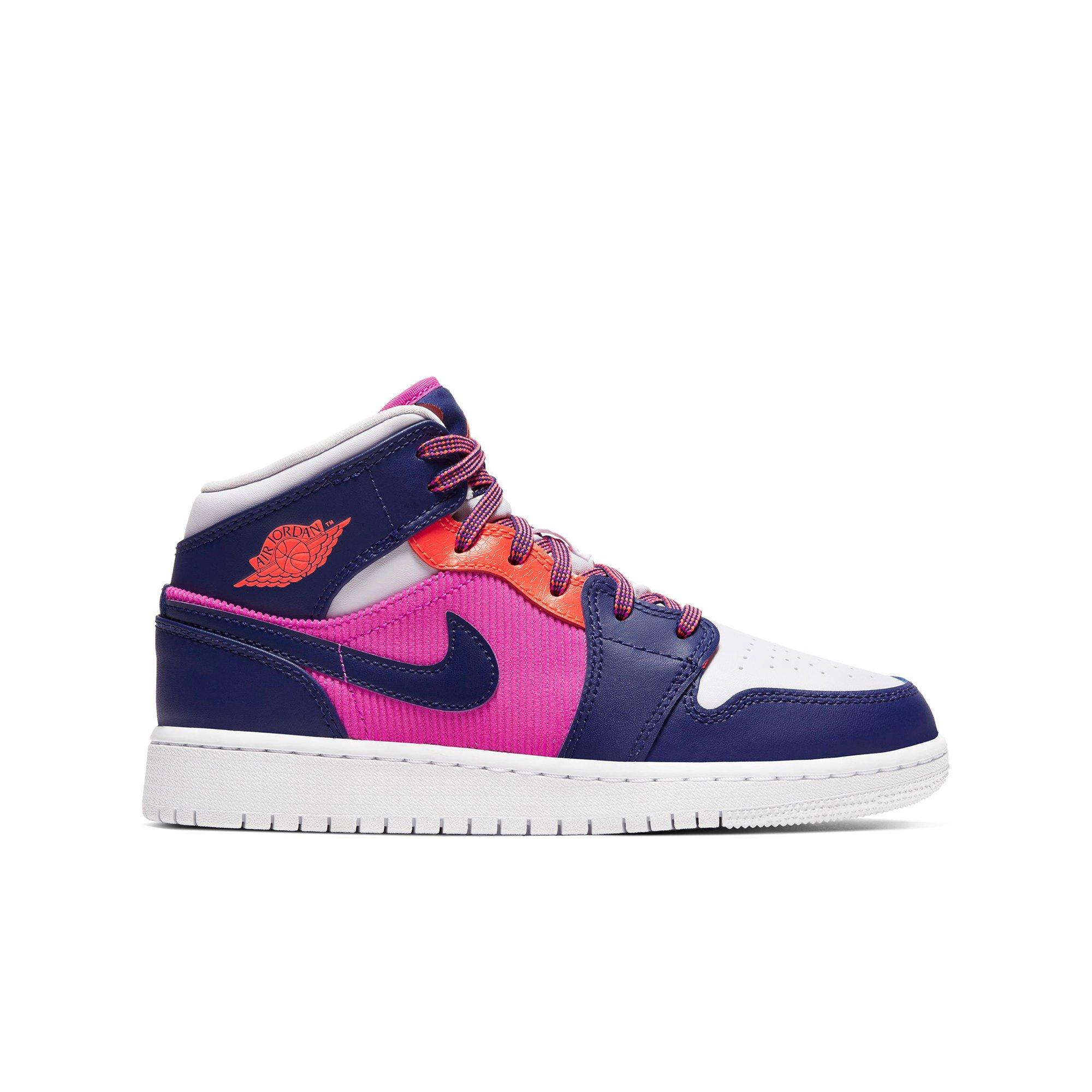 pink jordan 1 grade school