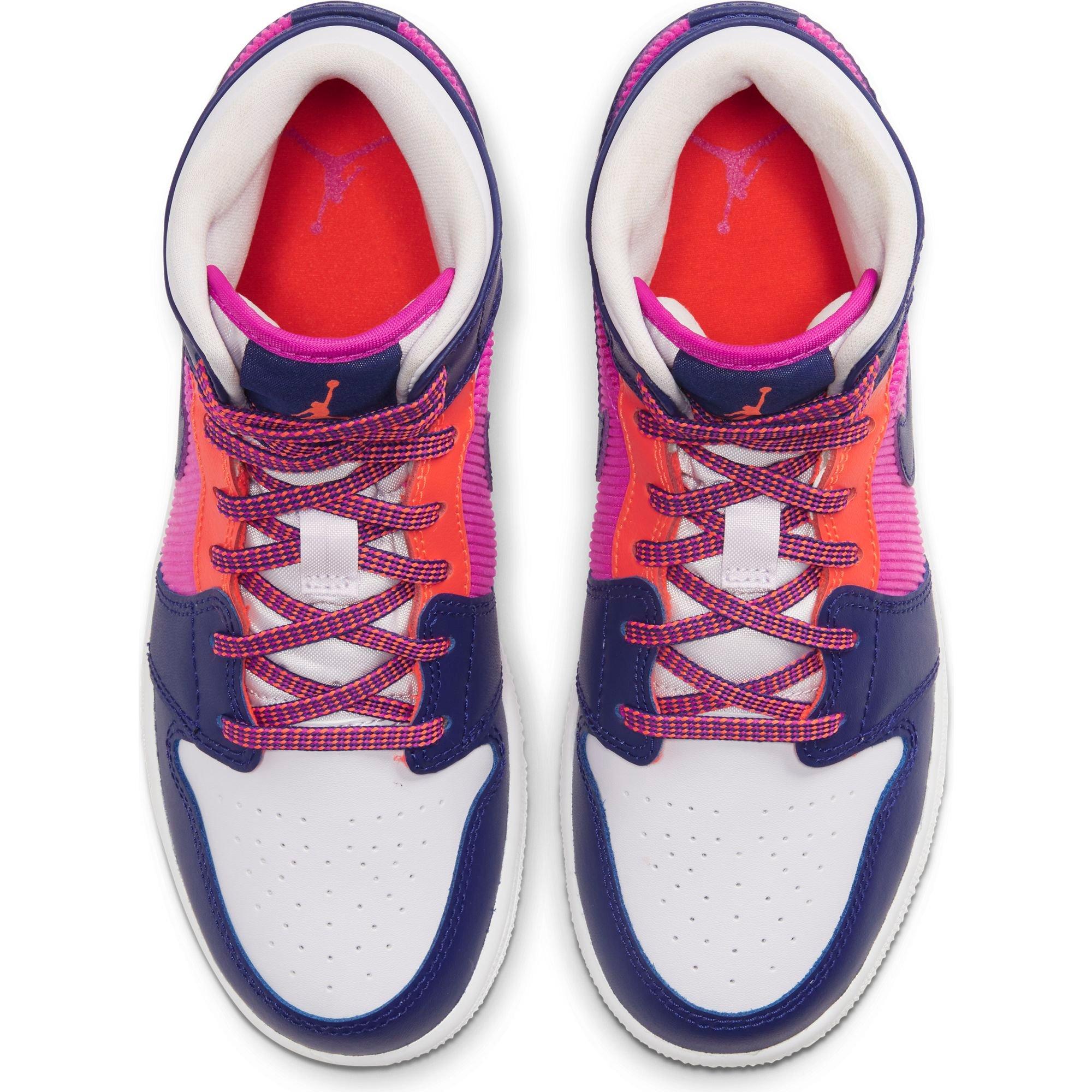 air jordan 1 mid fire pink regency purple barely grape