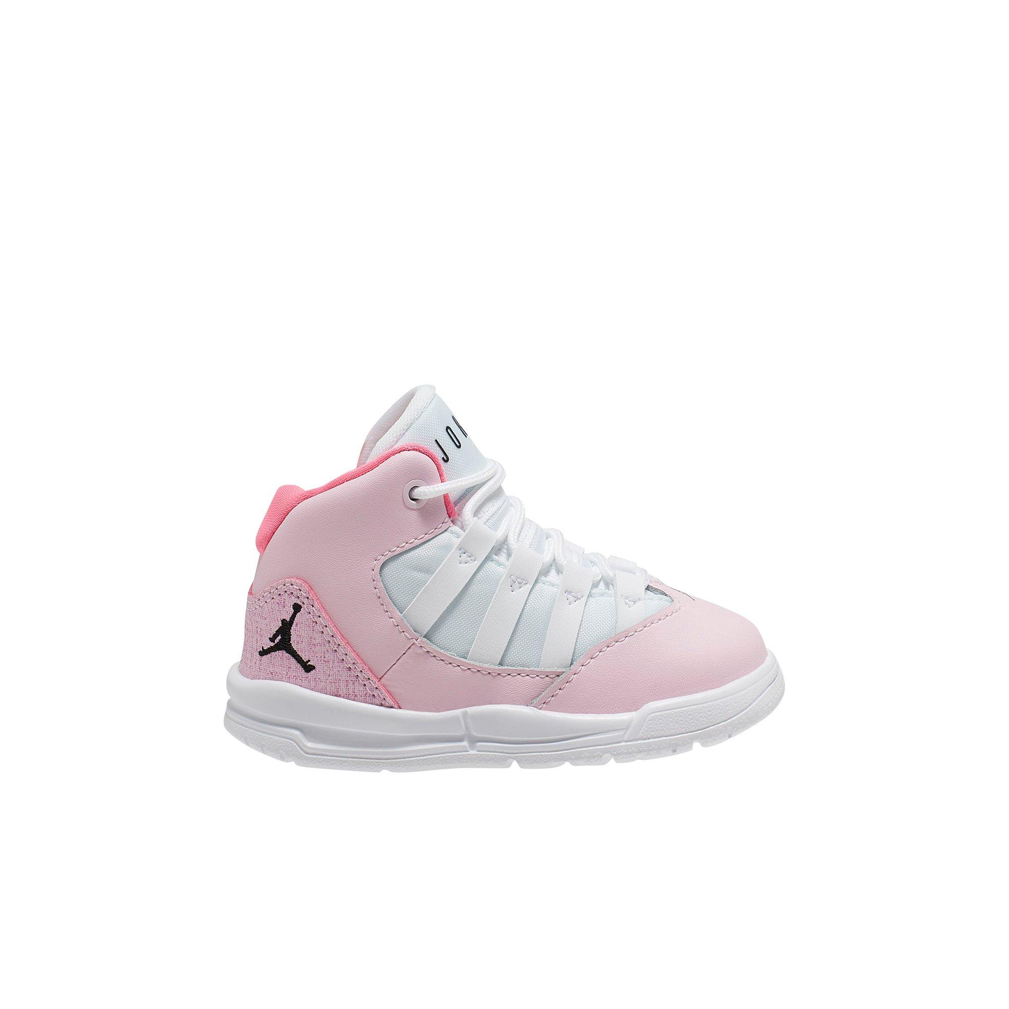 baby girl pink and white jordans