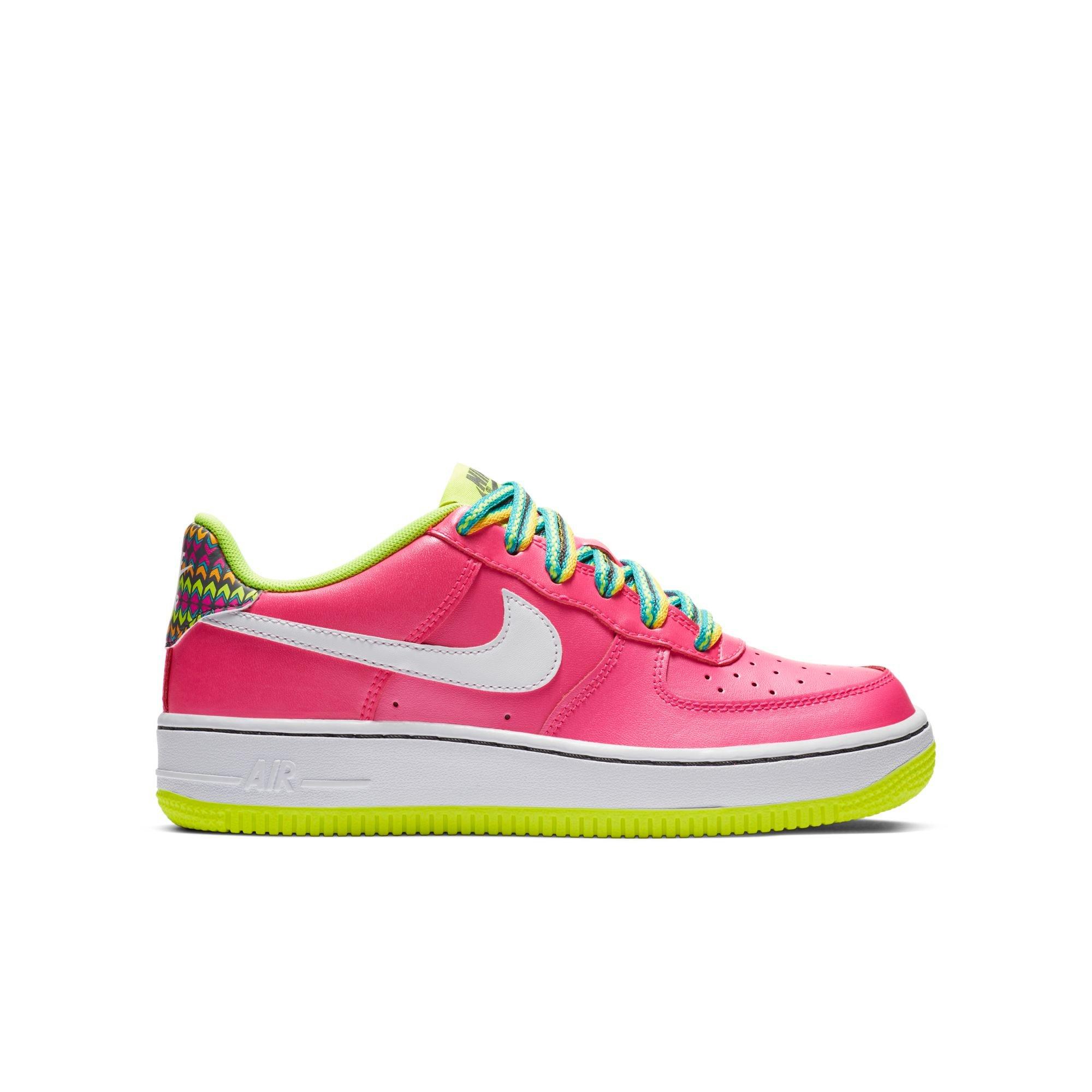 pink and green air force ones