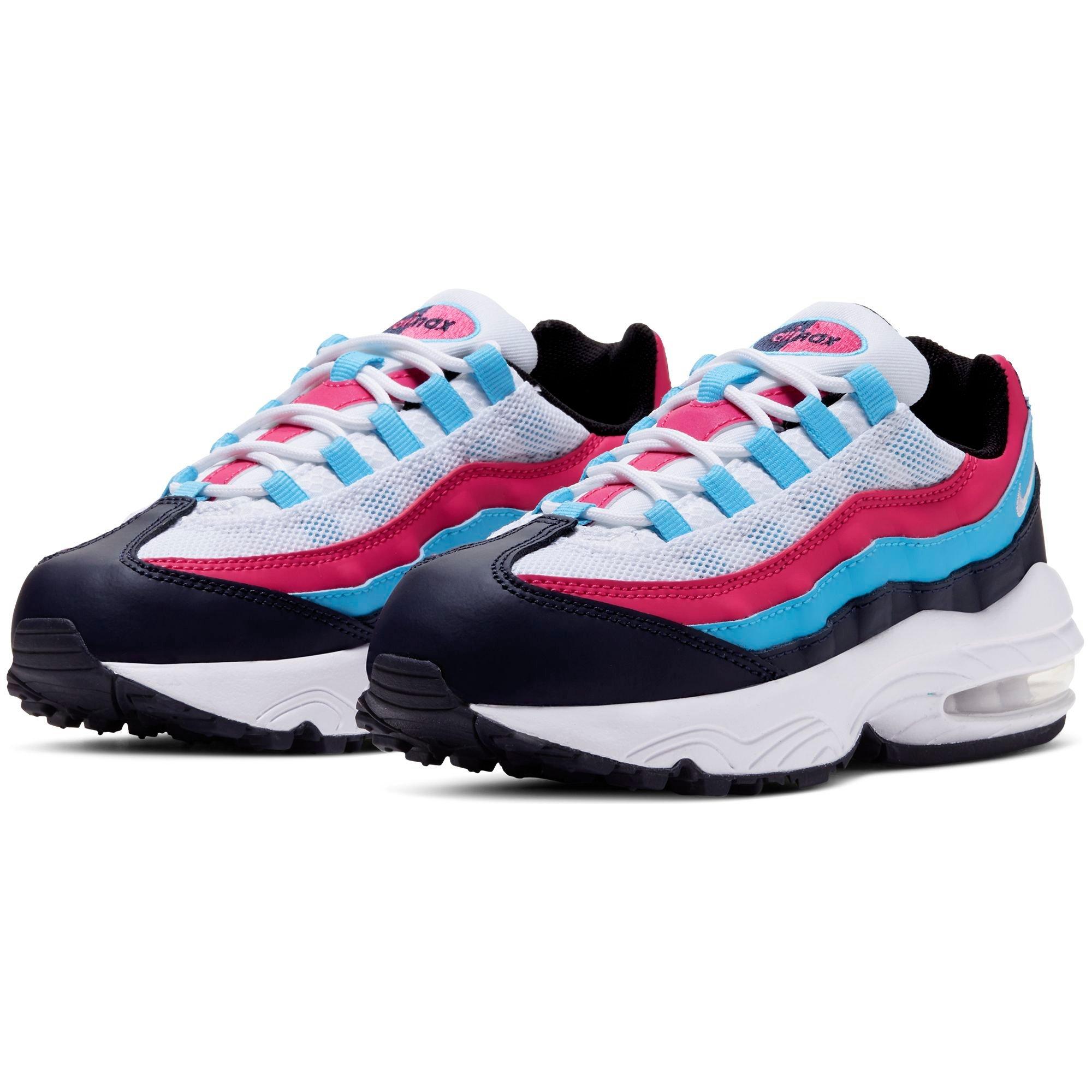 pink blue and black air max 95