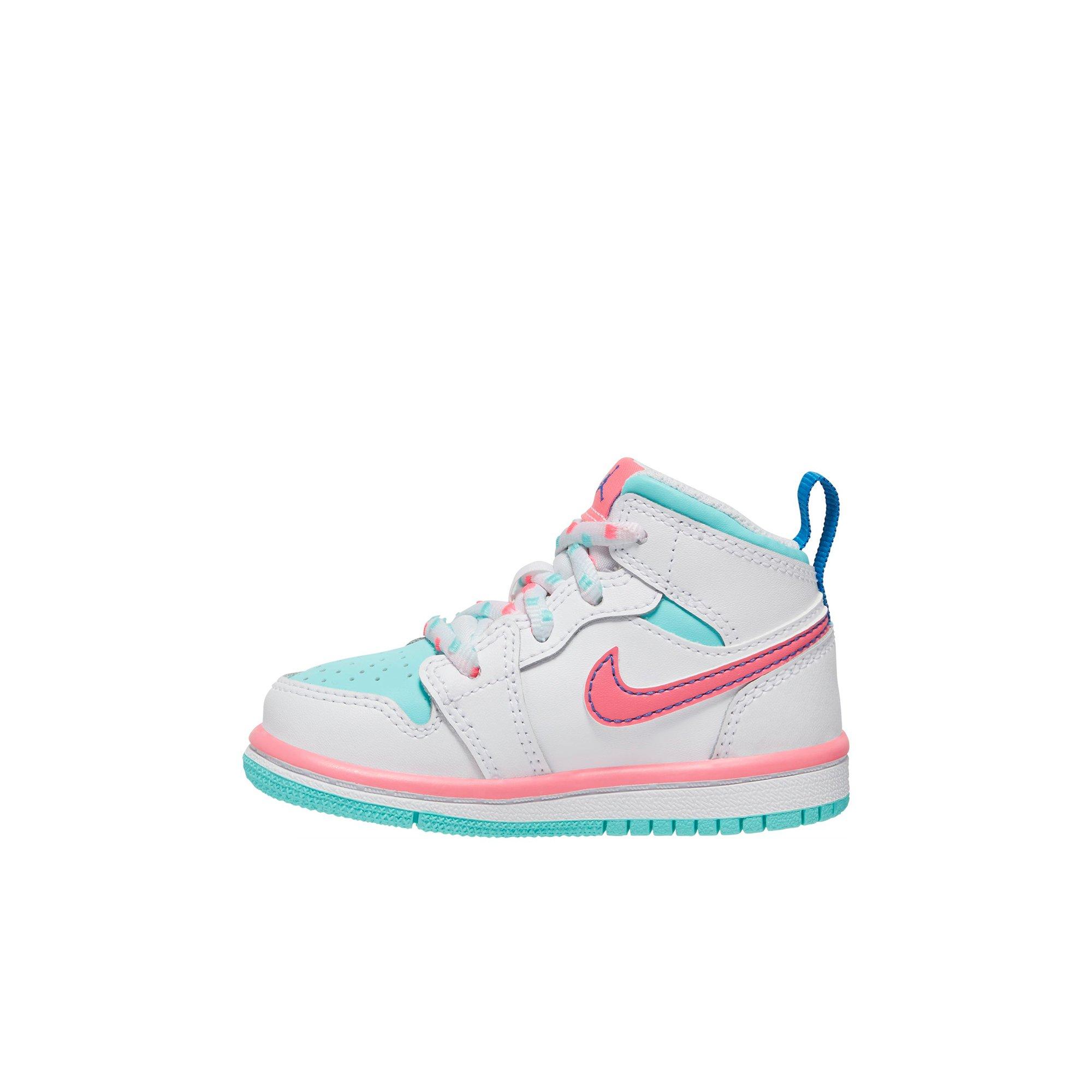 blue and white infant jordans