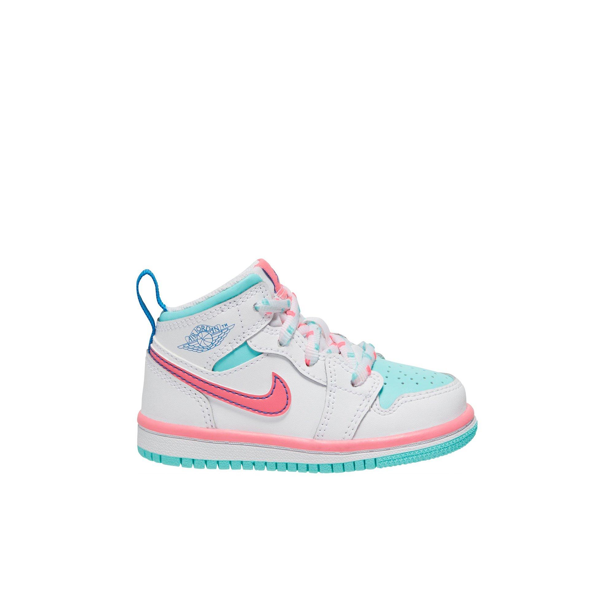 baby girl pink and white jordans
