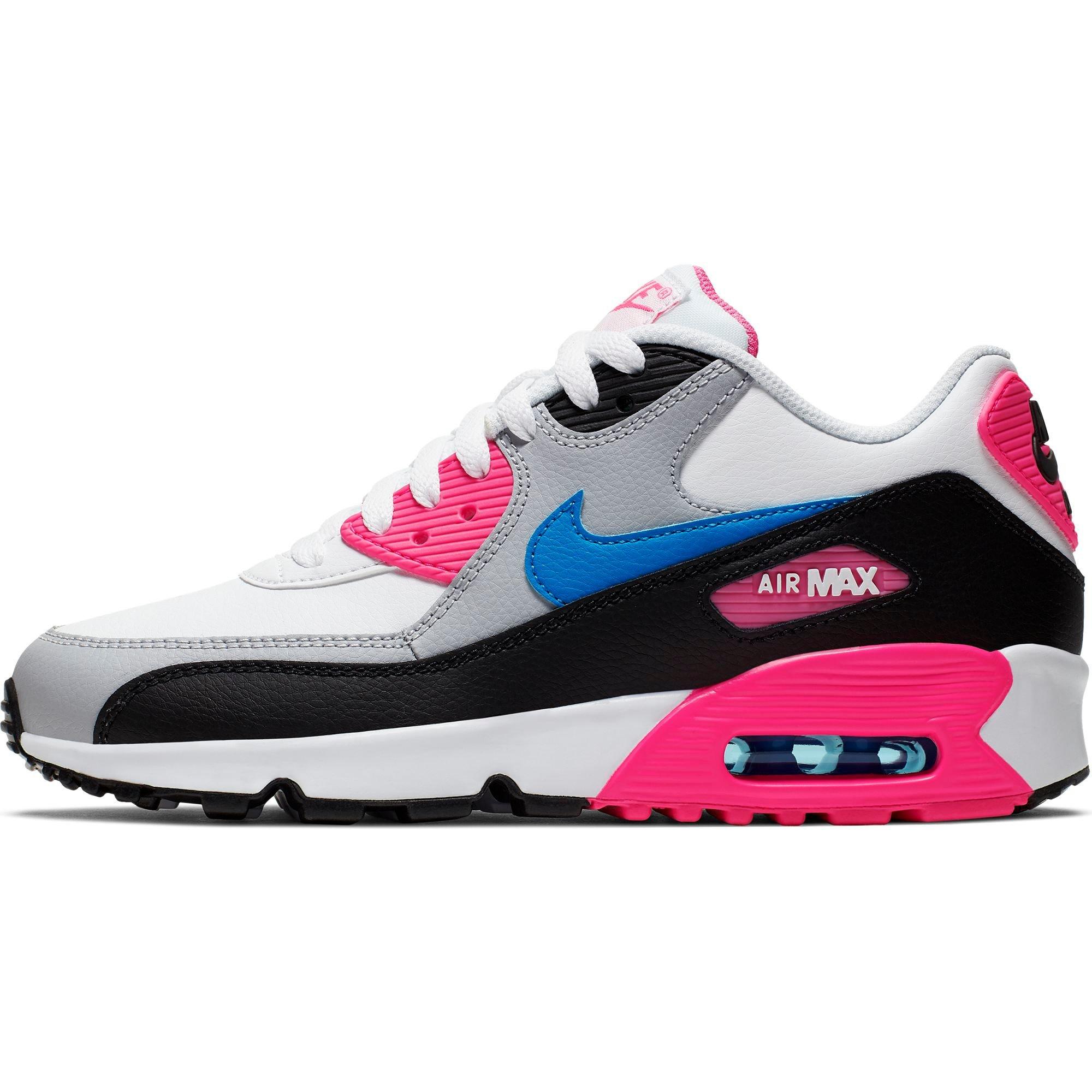 white pink and blue nike air max
