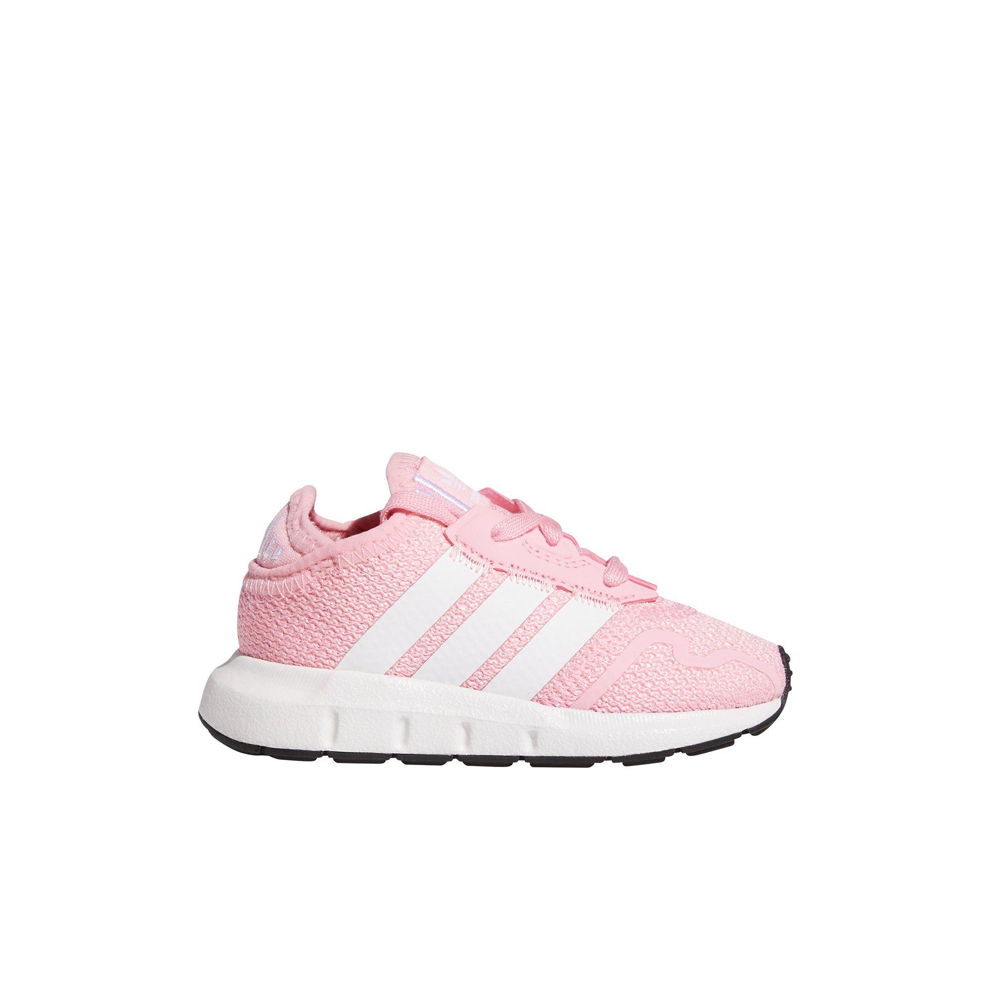 girls pink and white adidas