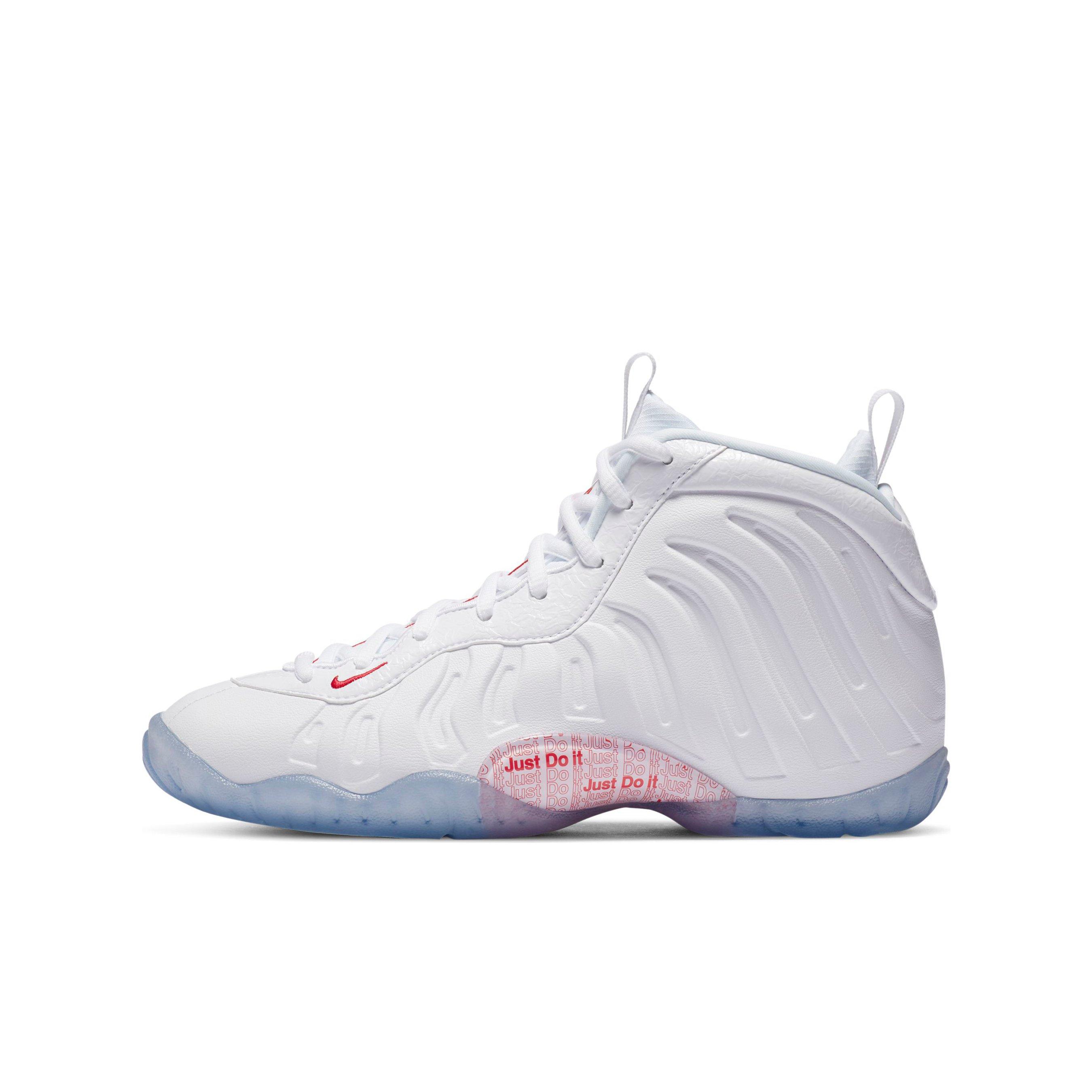 nike little posite one white university red