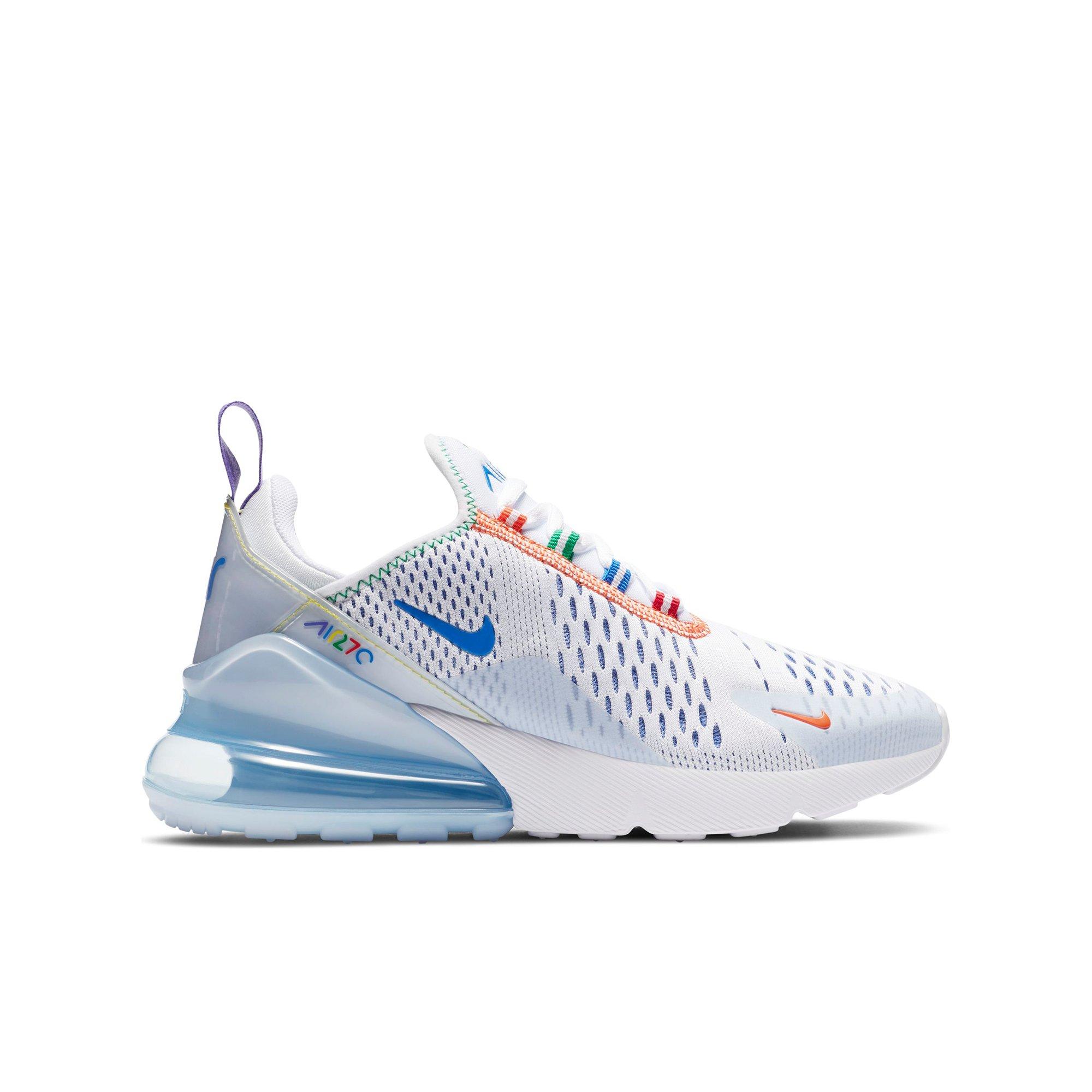 air max 270s blue and white