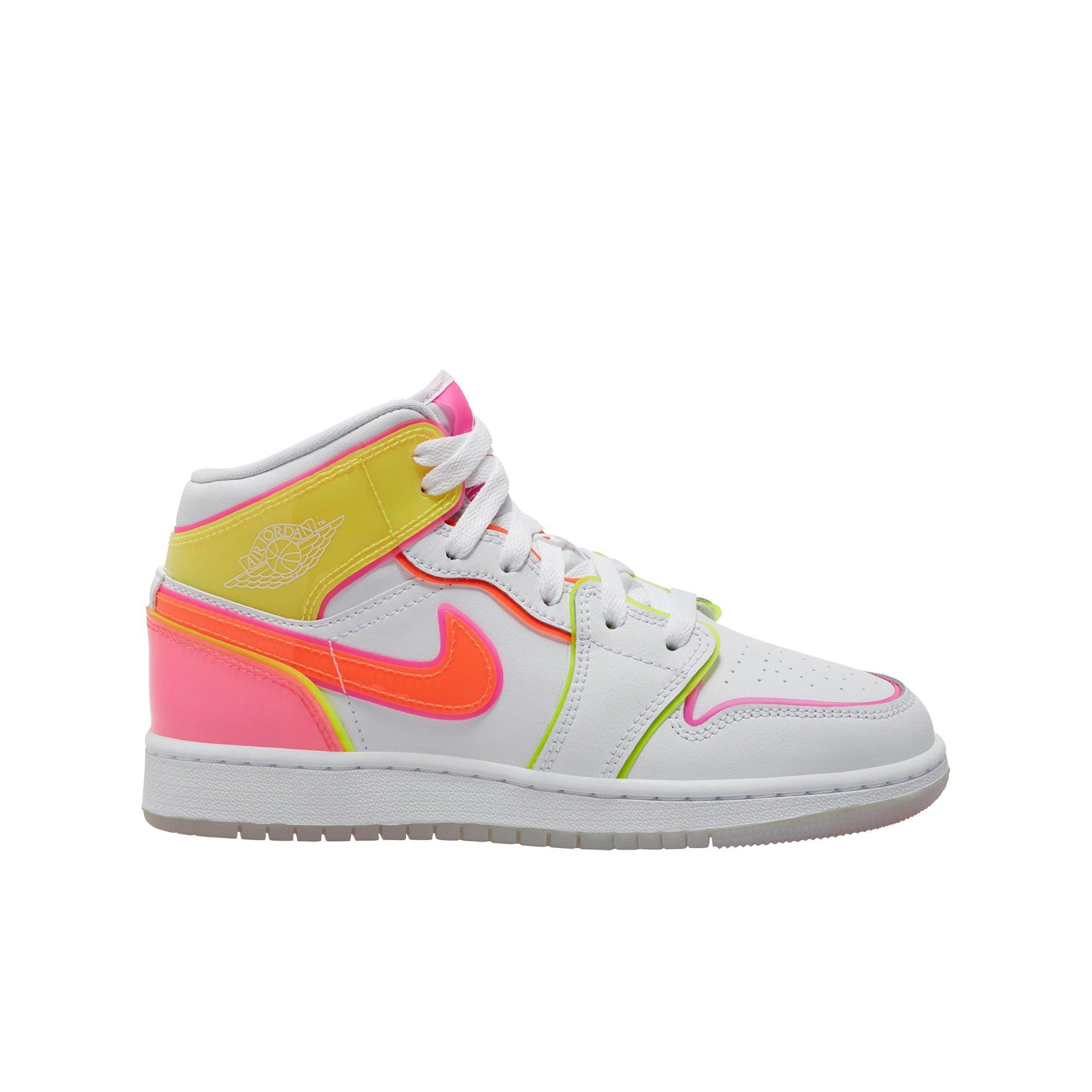 pink jordan 1 grade school