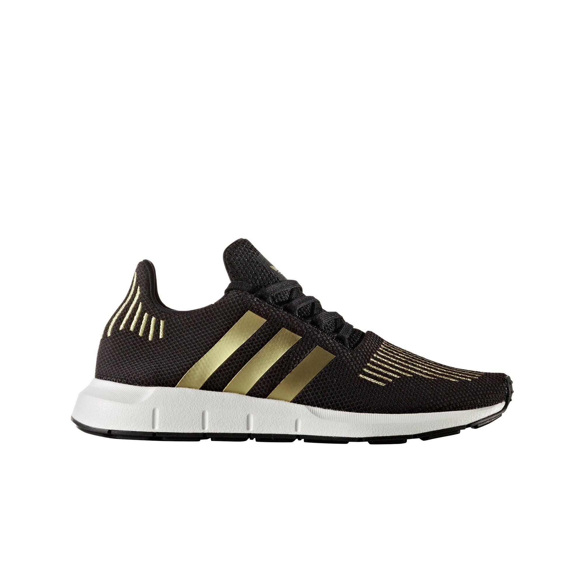 adidas black and gold trainers womens