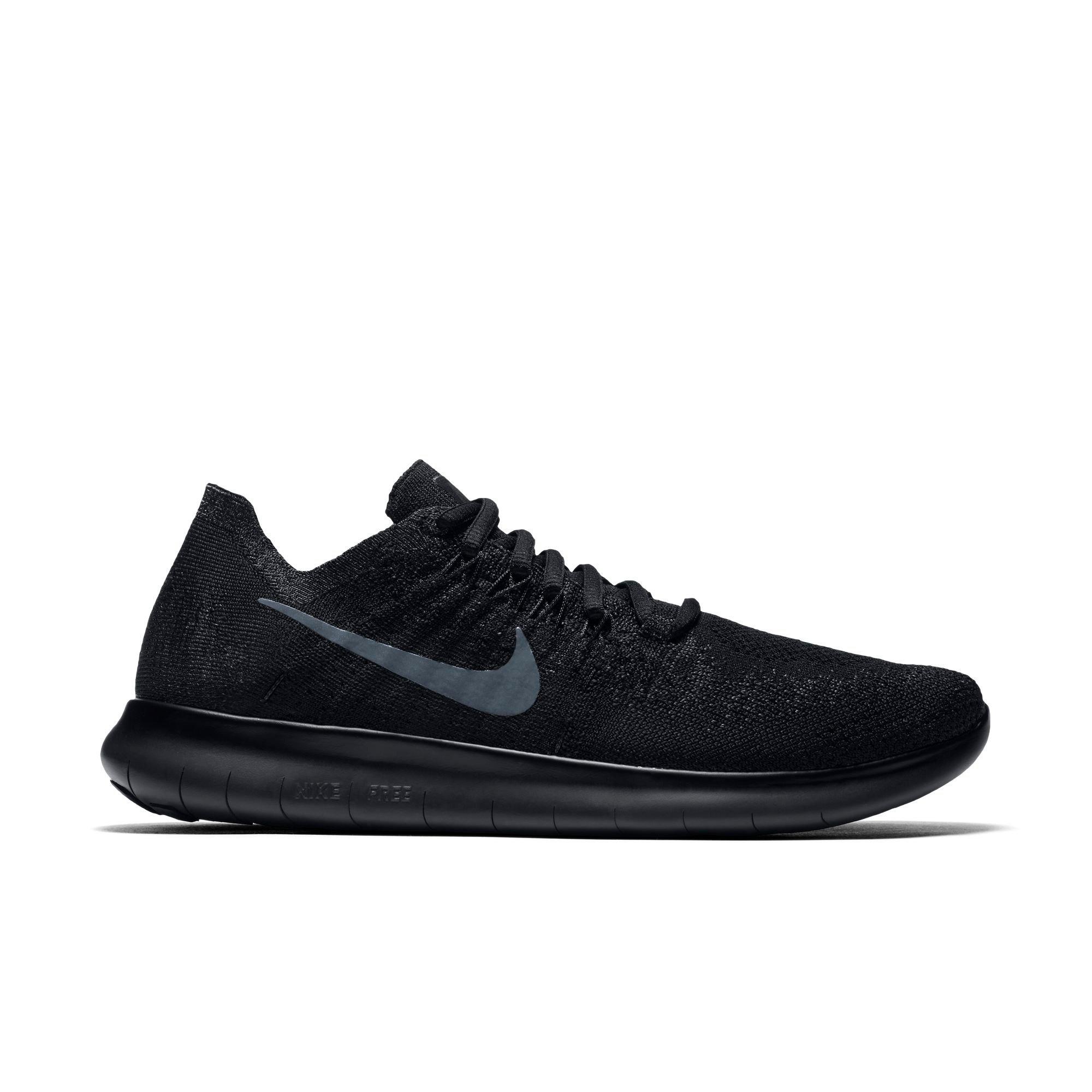 nike free rn flyknit black womens