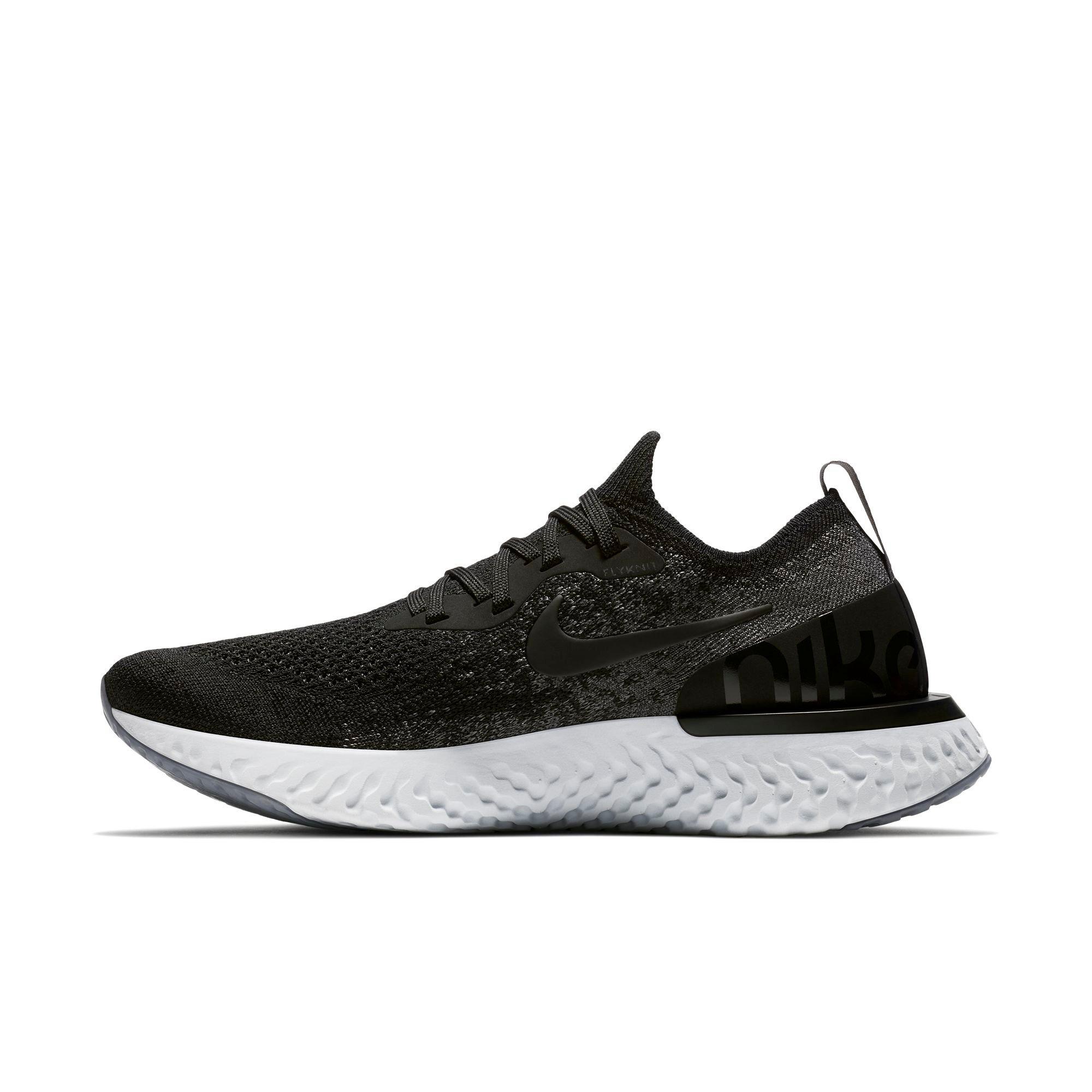 nike epic react flyknit black and white