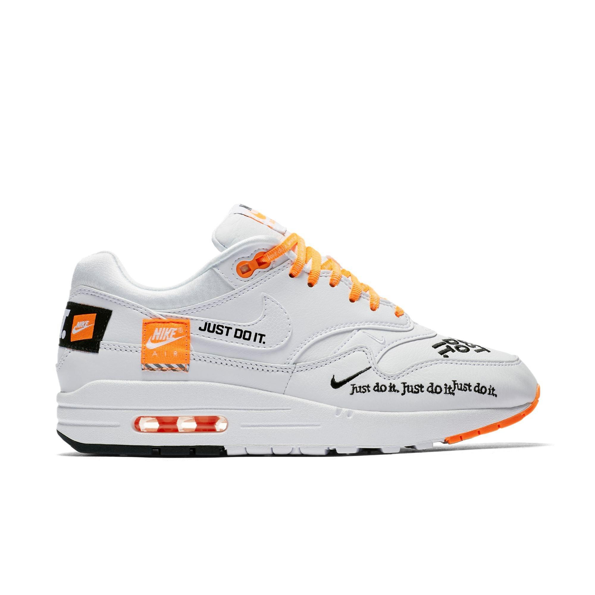 nike air max 1 just do it white women's shoe