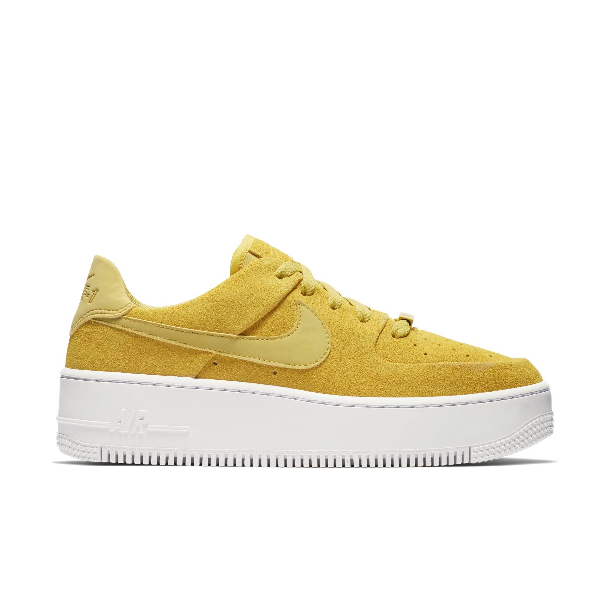 nike yellow air force 1 sage low sneakers