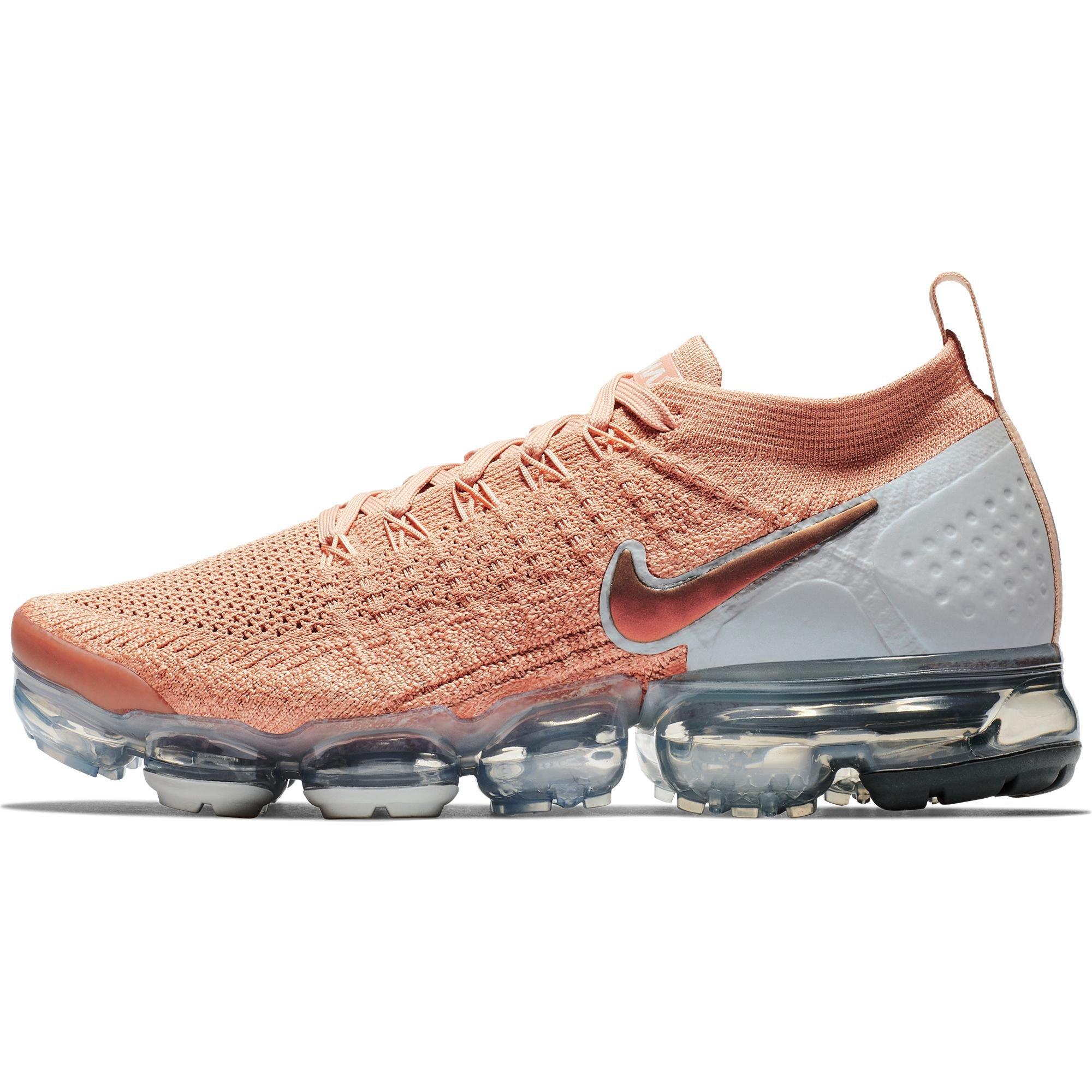 nike air vapormax flyknit 2 rose gold women's shoe