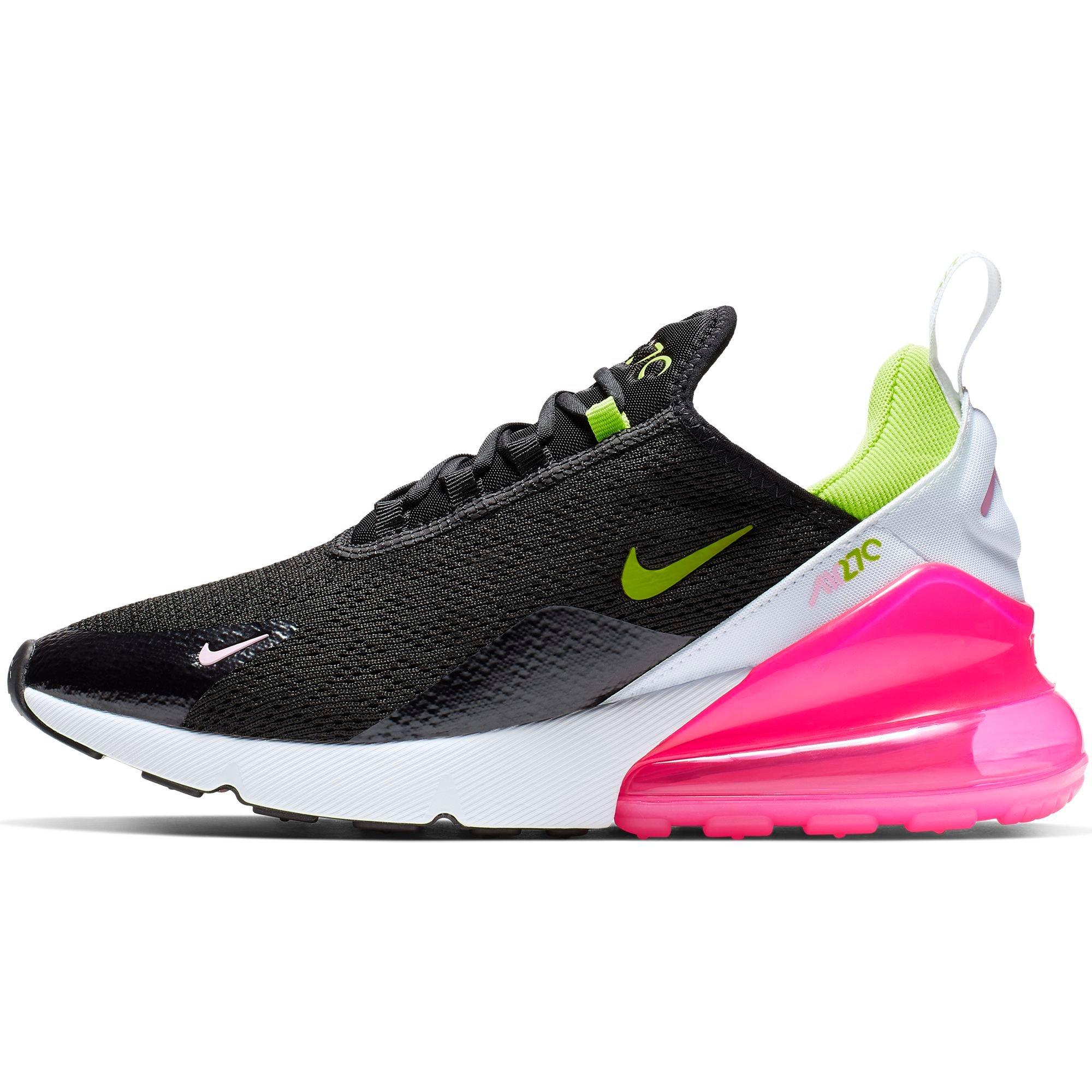 pink black and white nike air max 270