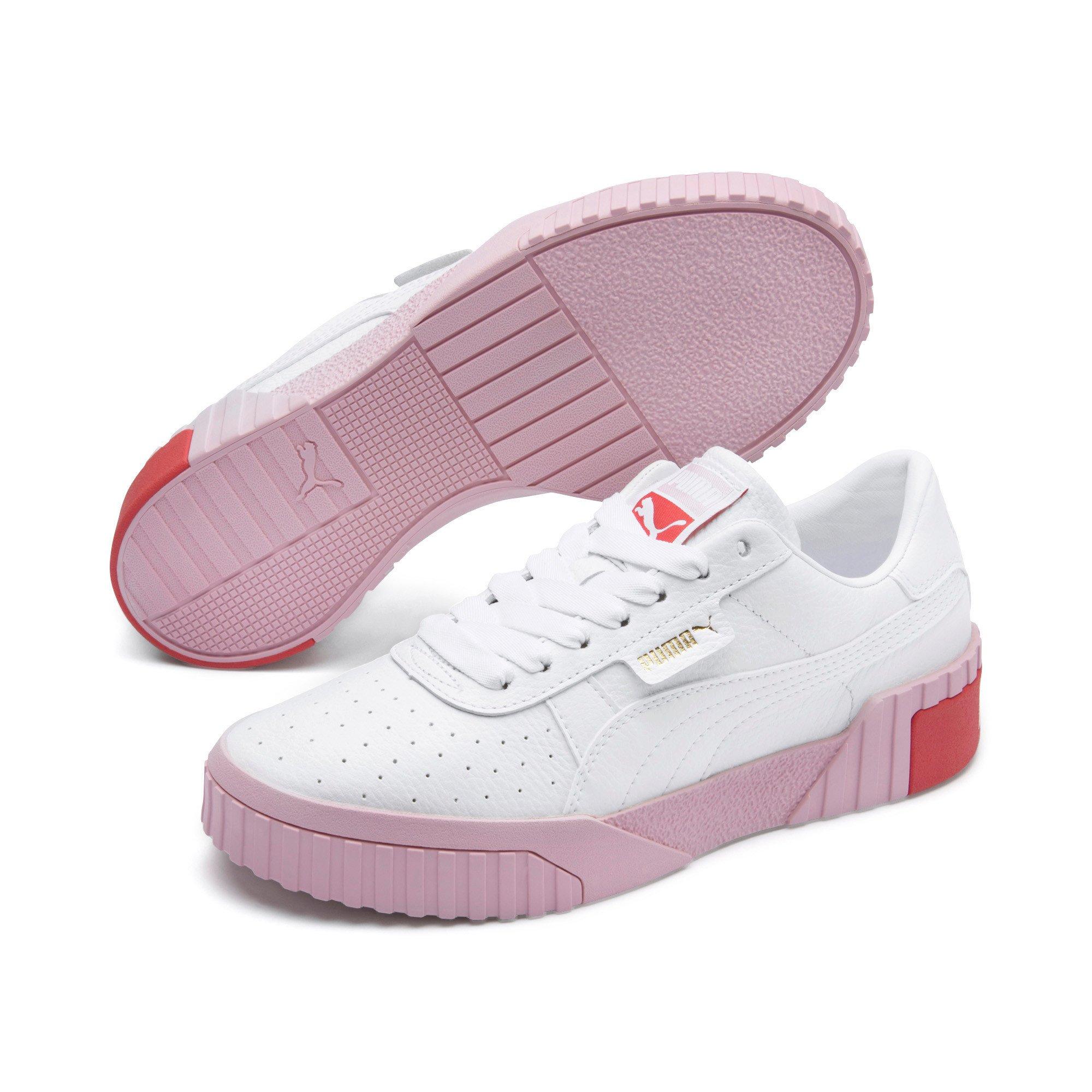 pink and white puma cali