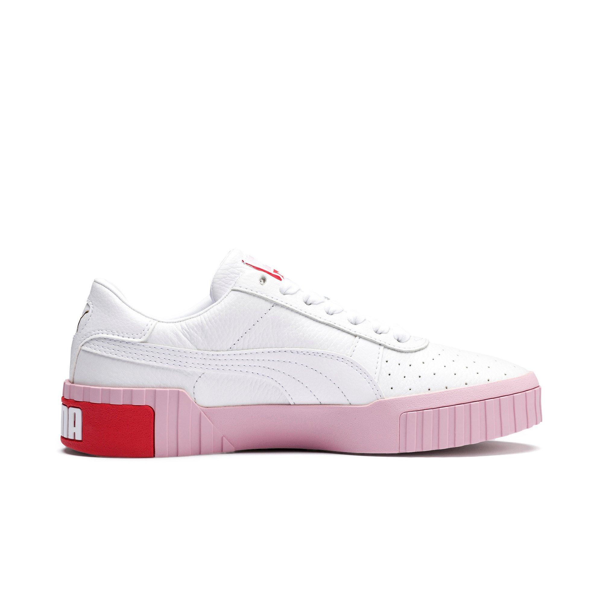 puma cali pink and white