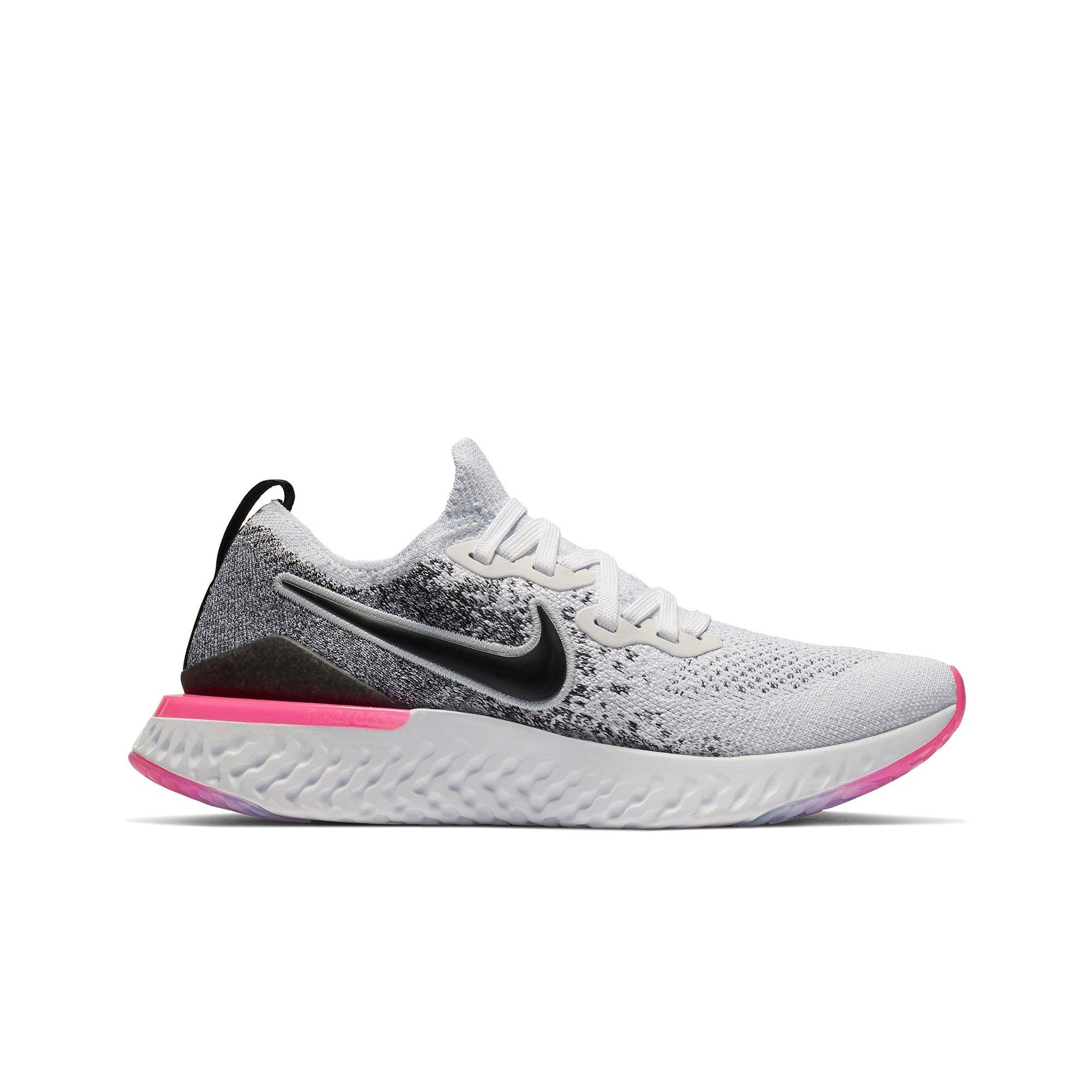 nike epic react flyknit white pink