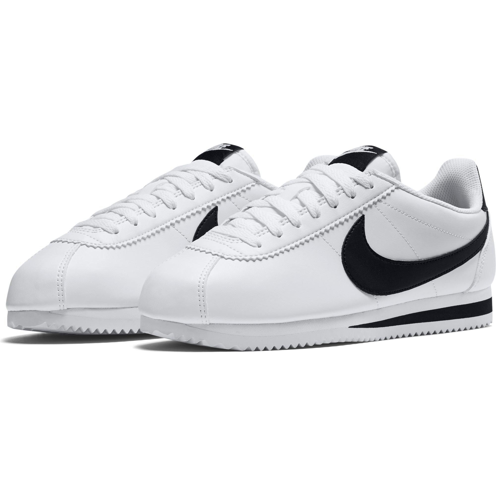 nike cortez white and black womens