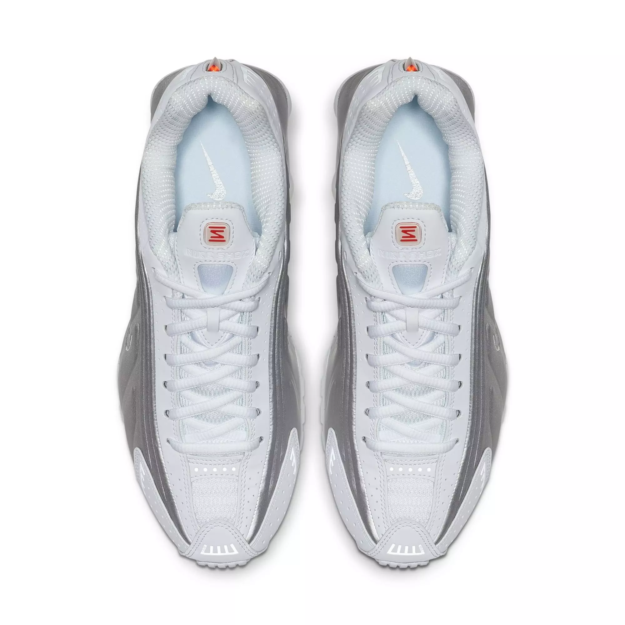 Nike Shox R4 "White/Metallic Silver/Max Orange" Women's Shoe - WHITE