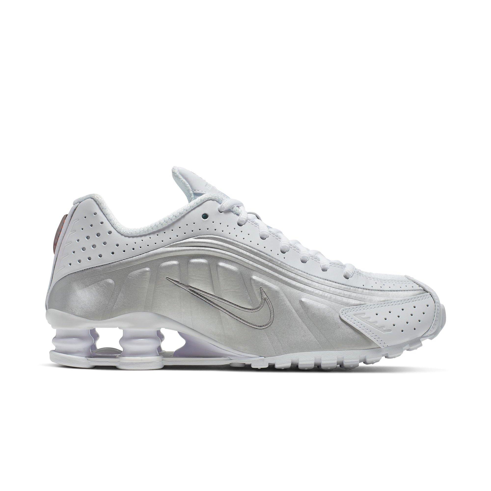 Nike Shox R4 "White/Metallic Silver/Max Orange" Women's Shoe - WHITE Thumbnail View 2