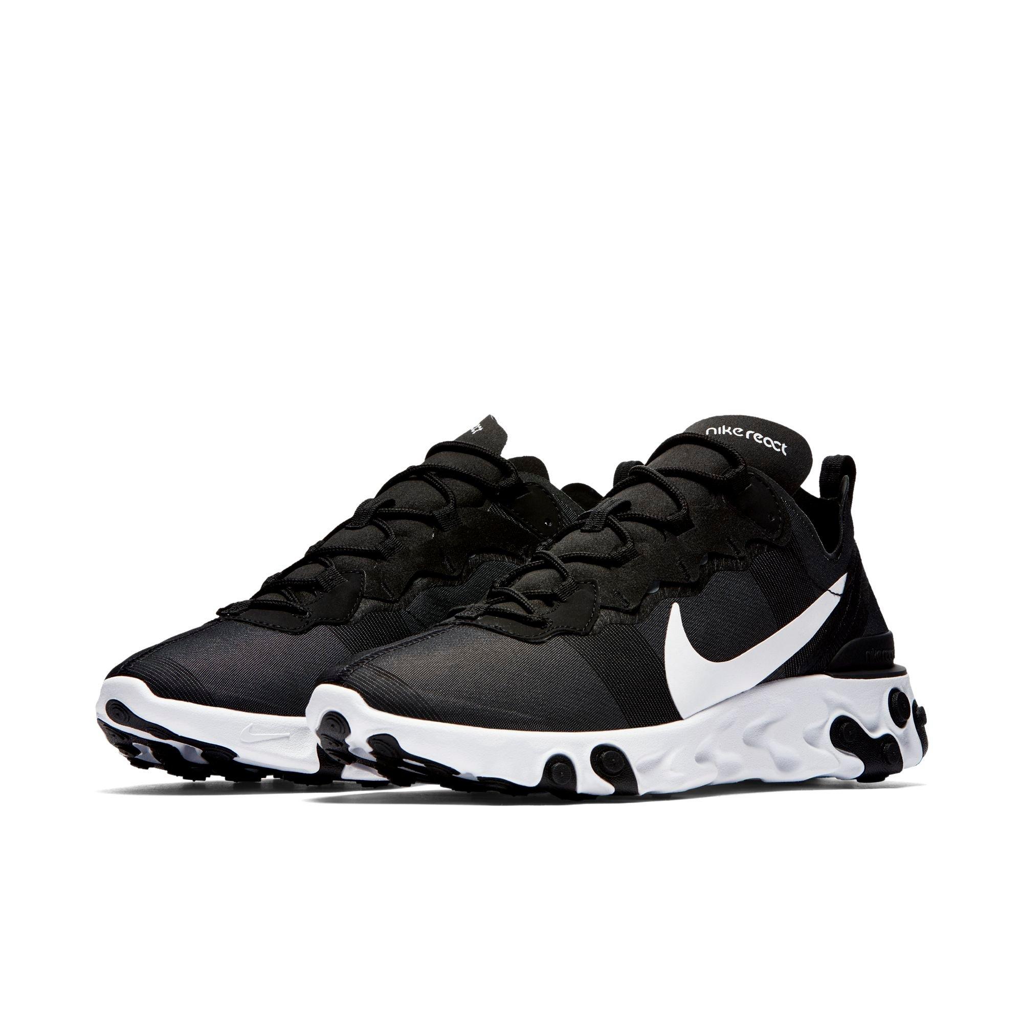 Nike React Element 55 Black White Unisex Shoe Hibbett City Gear