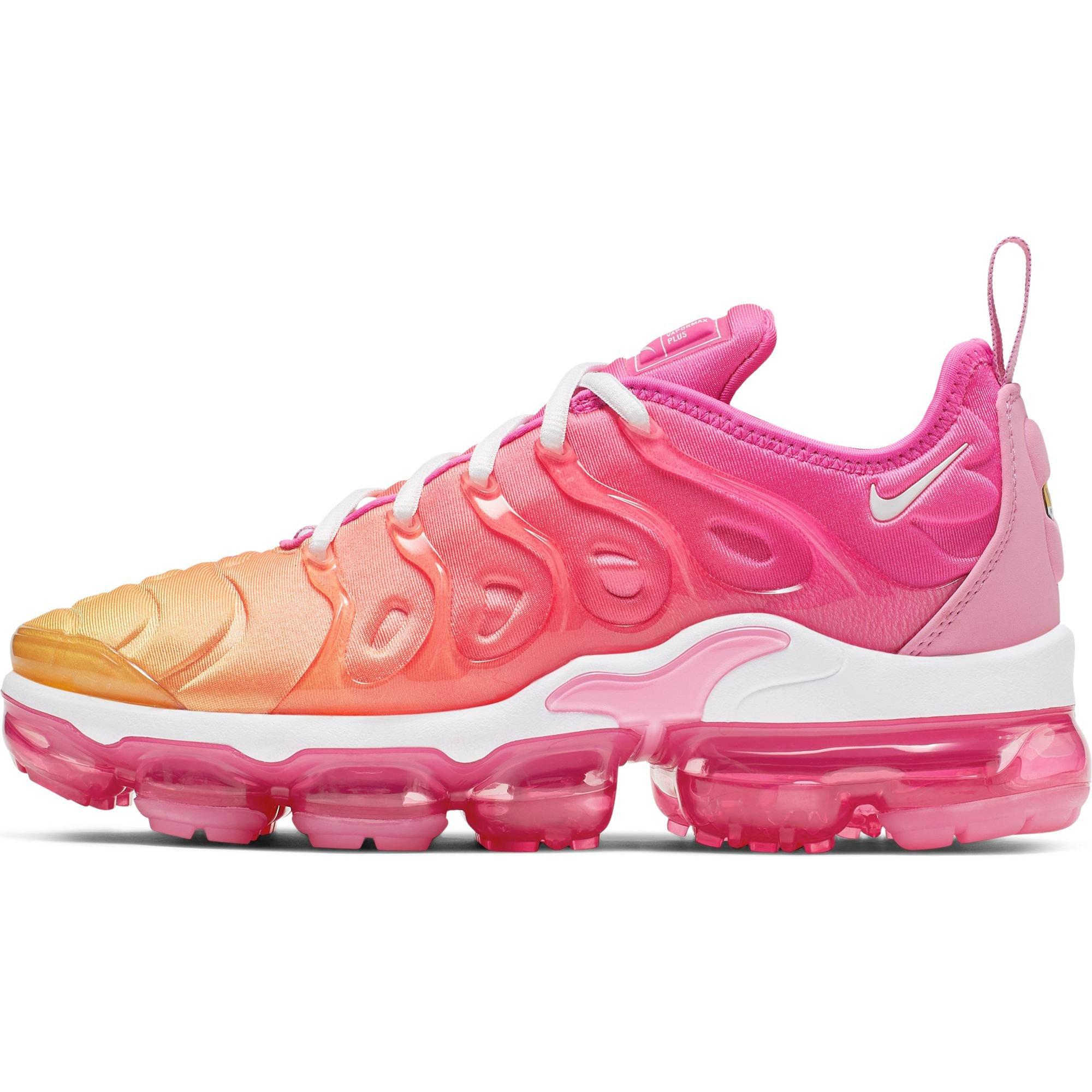 pink and orange nike vapormax