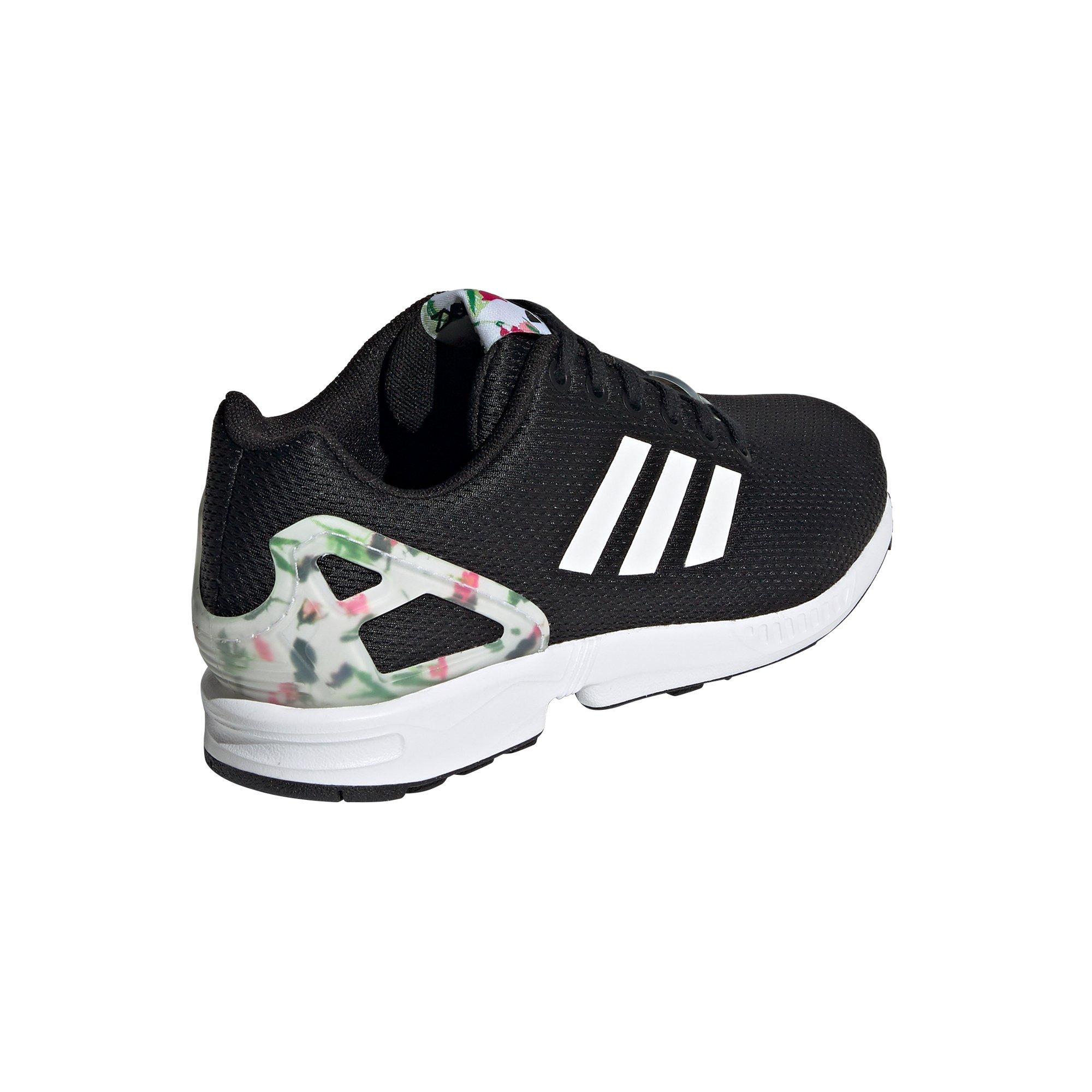adidas zx flux black and white flowers