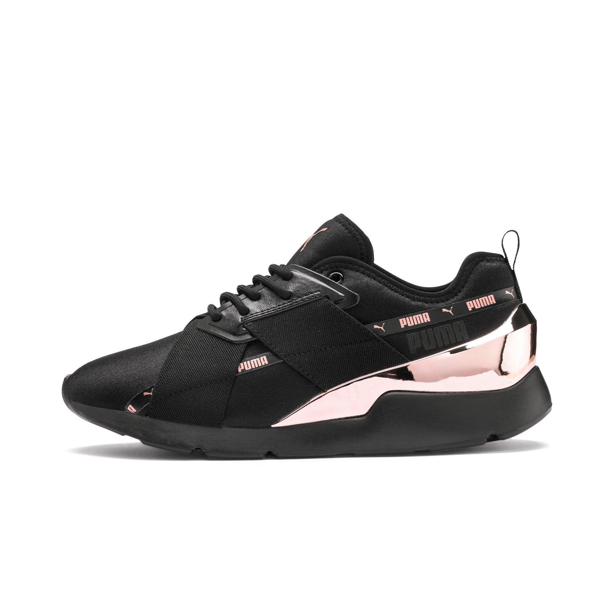 puma muse satin black rose gold