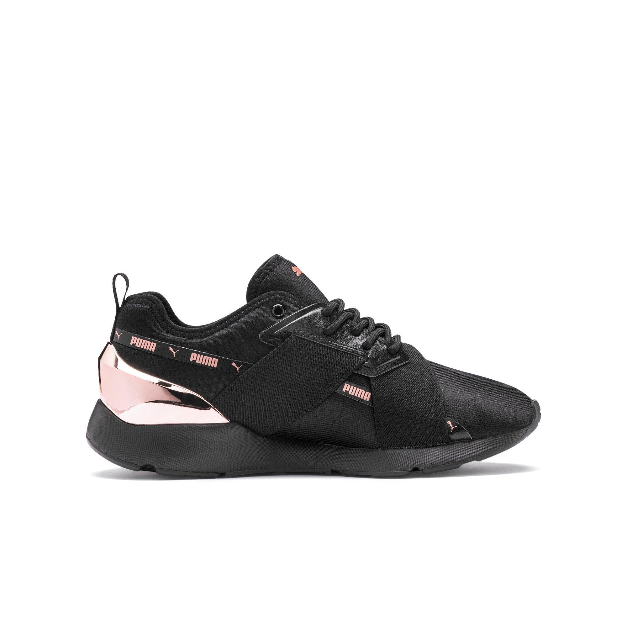 black and rose gold puma shoes