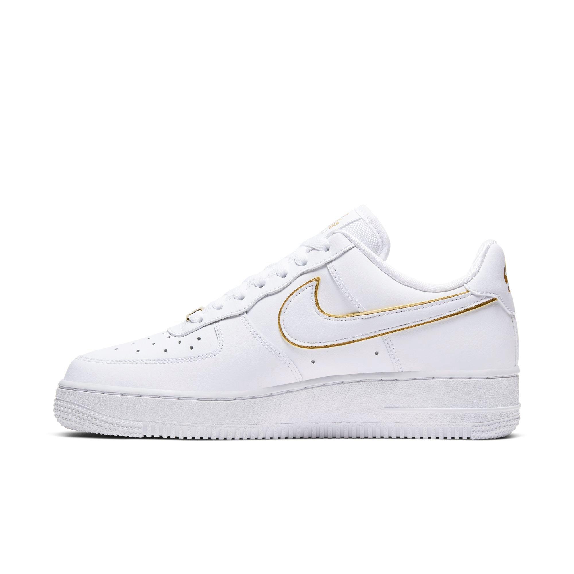nike air force 1 womens white and gold