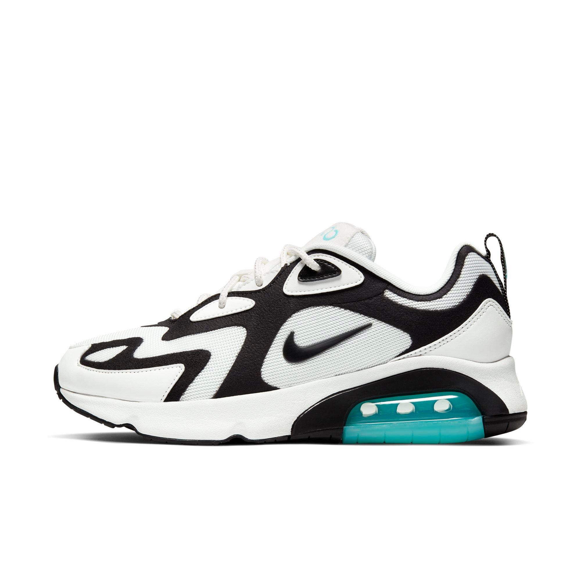 air max 200 white black green