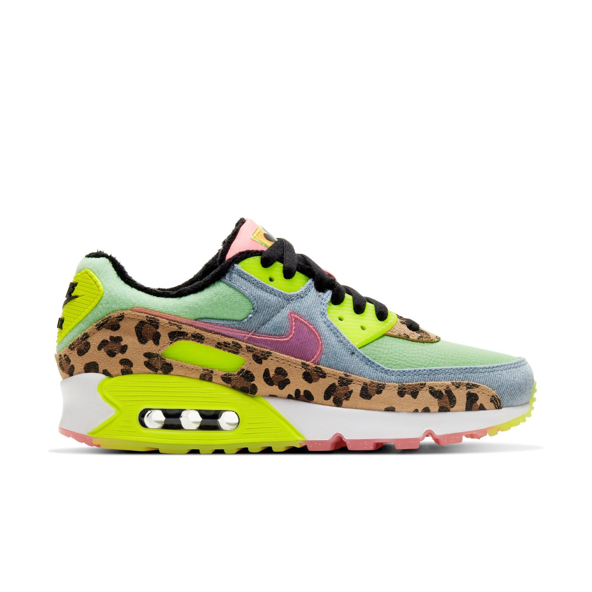 women's nike air max 90 lx illusion green leopard