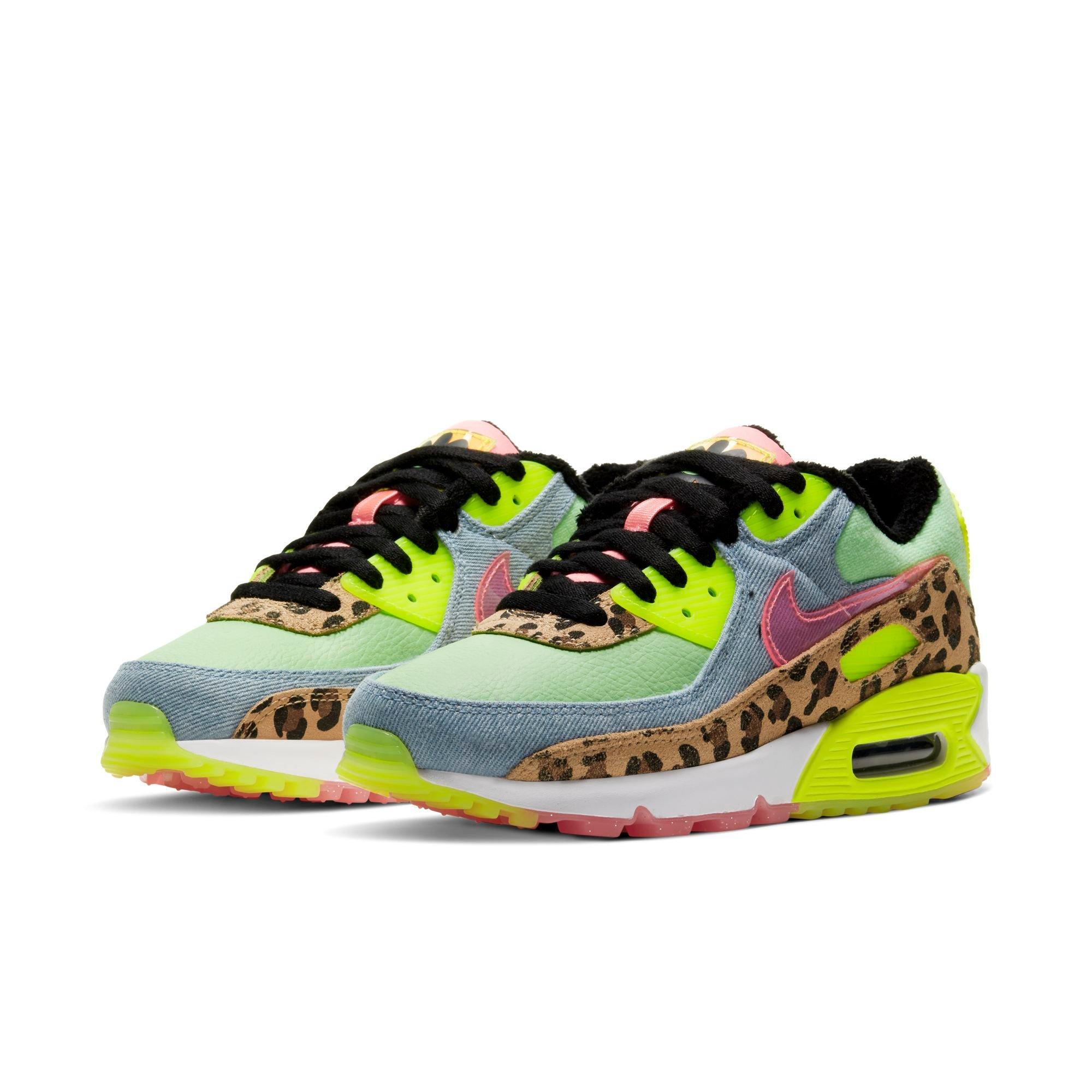 Nike Air Max 90 Trainers Illusion Green Sunset Pulse Off 78