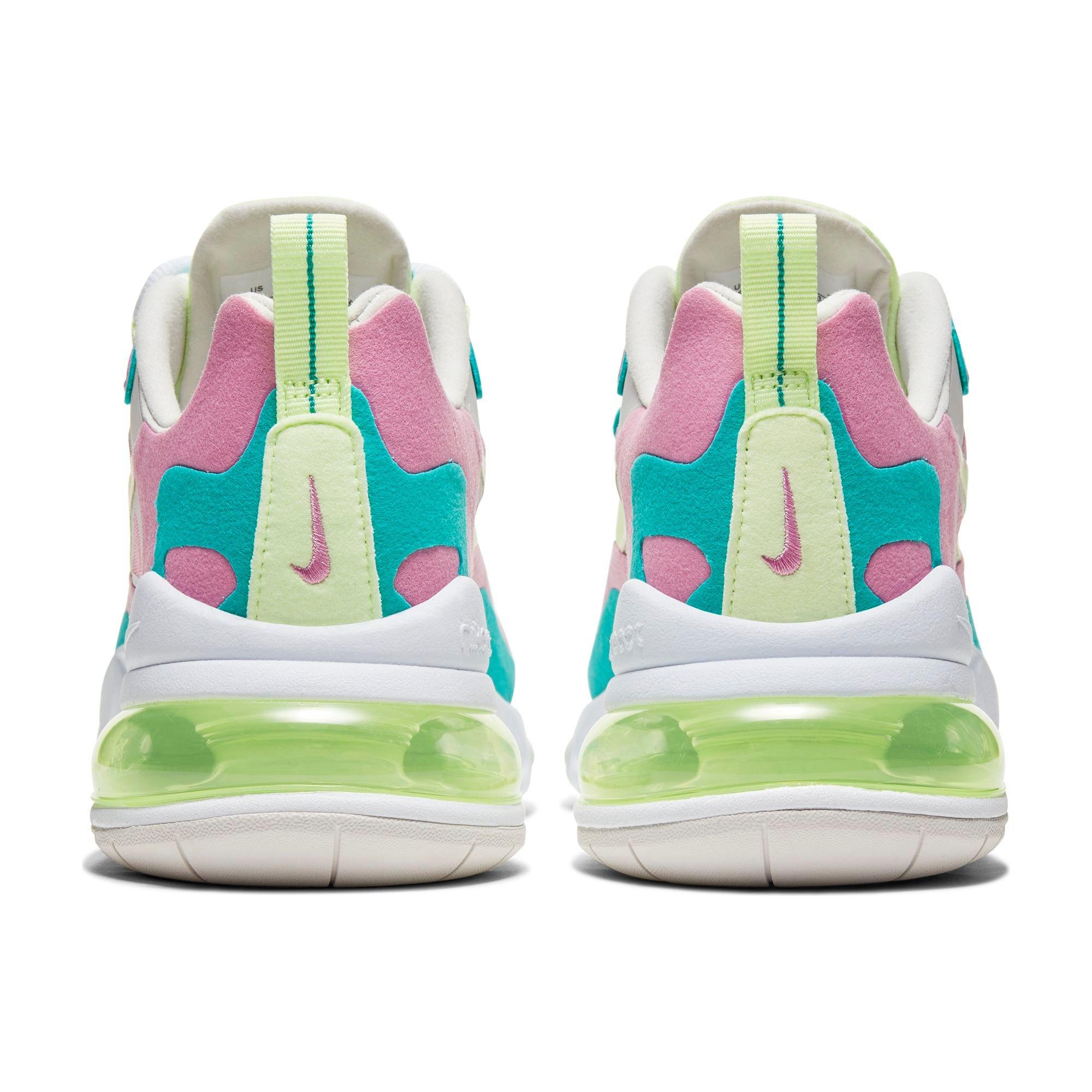 Nike Air Max 270 React White Volt Pink Teal Women S Shoe Hibbett City Gear