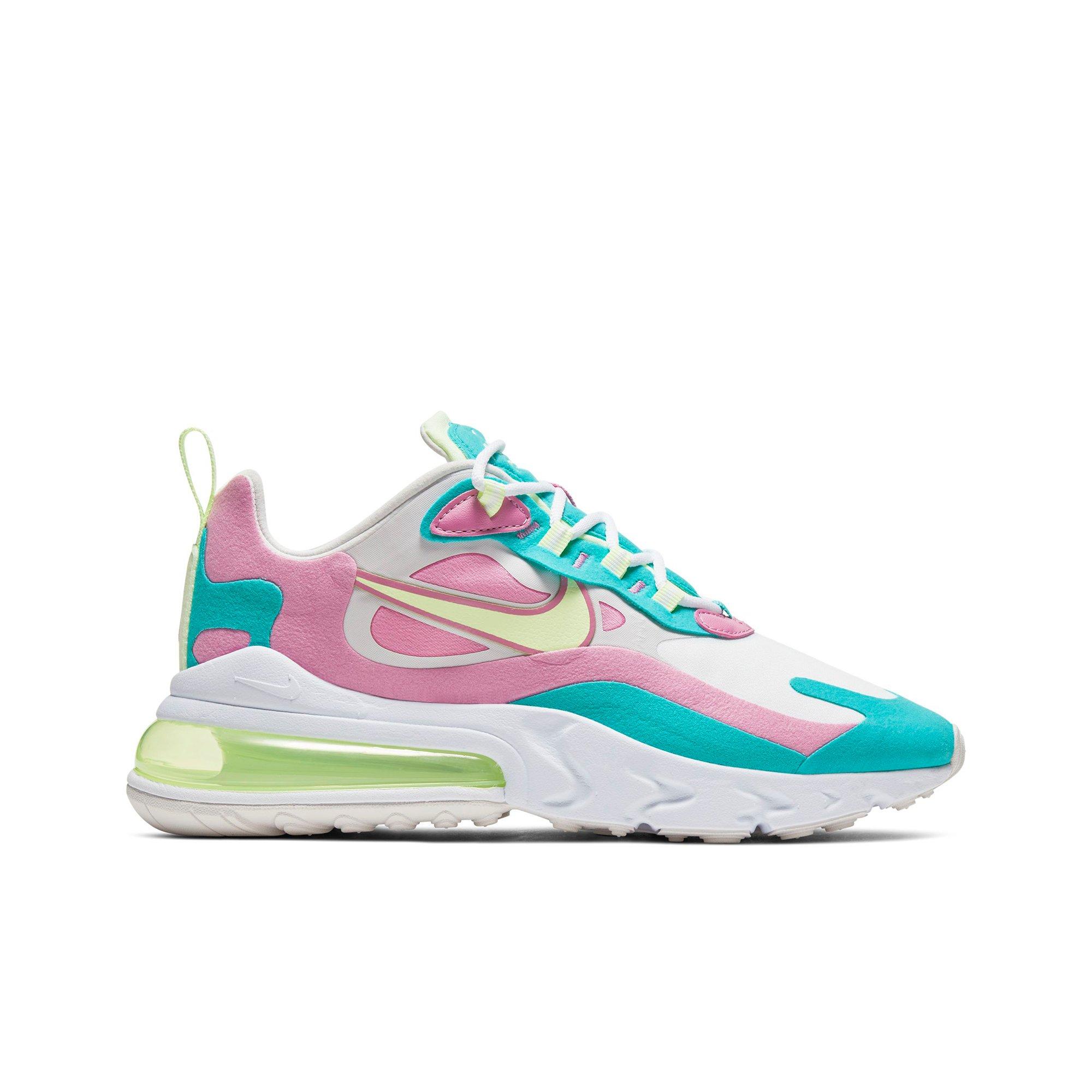 white teal and pink air max