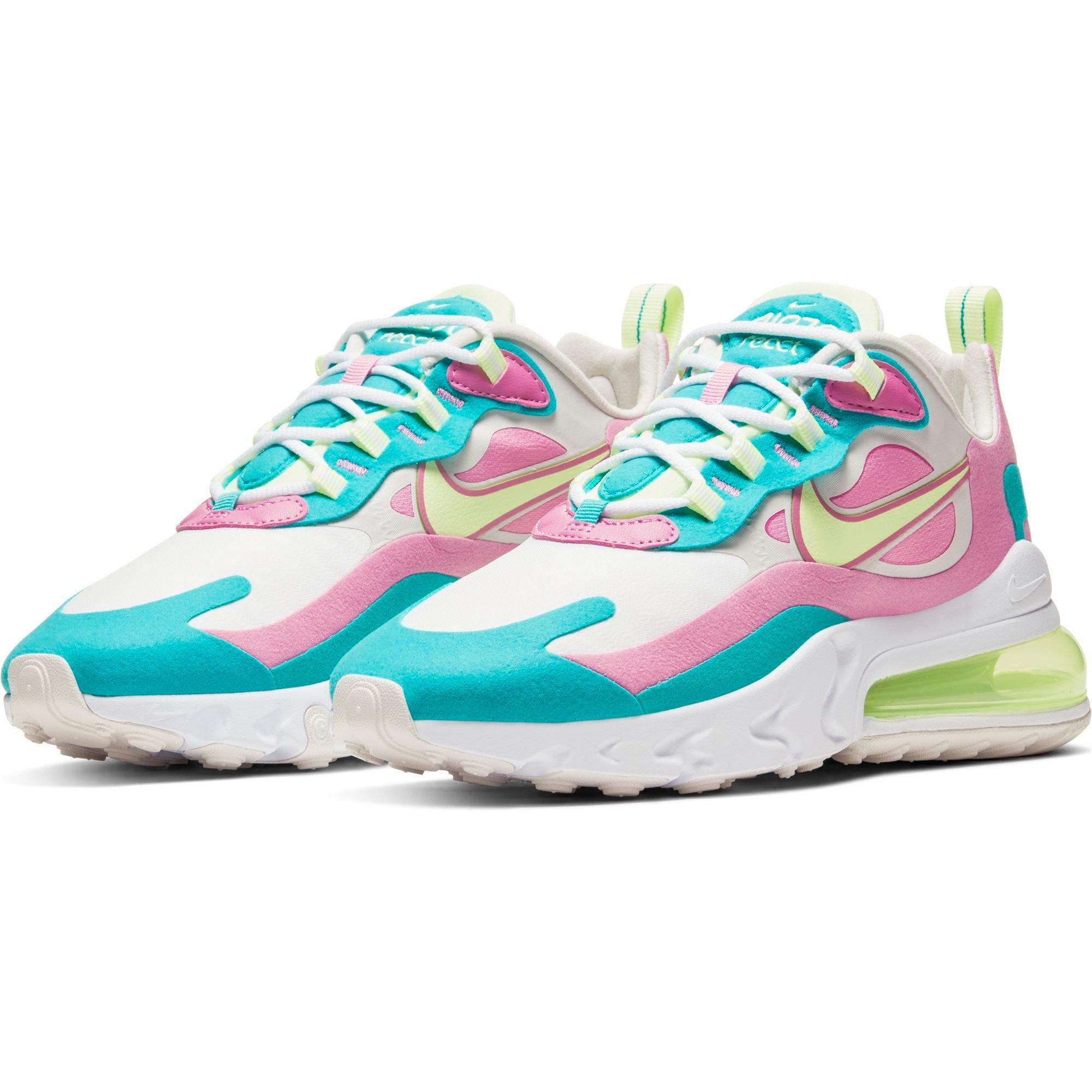nike pink and teal shoes