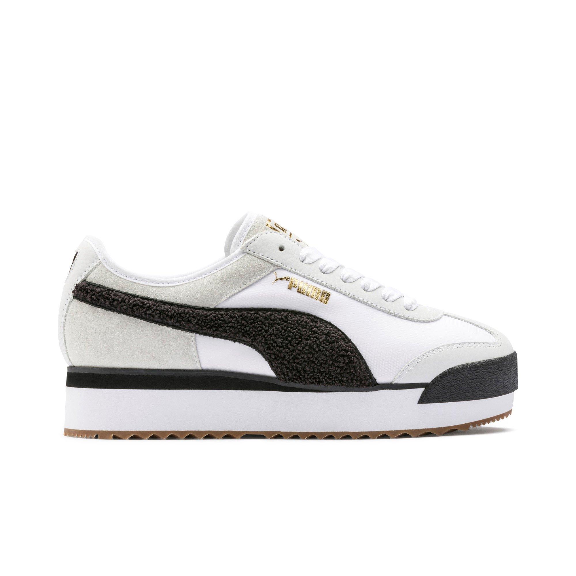 puma roma white and black