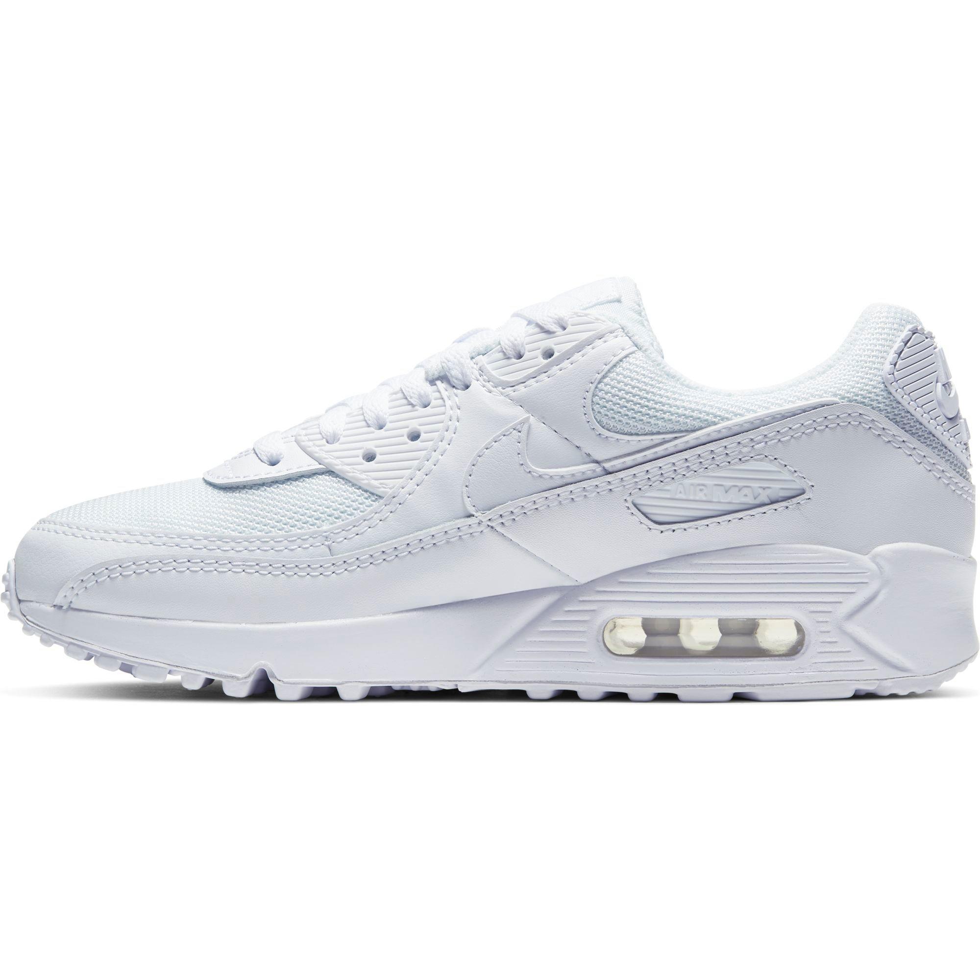 Nike Air Max 90 "White/Wolf Grey" Women's Shoe - WHITE/GREY Thumbnail View 8