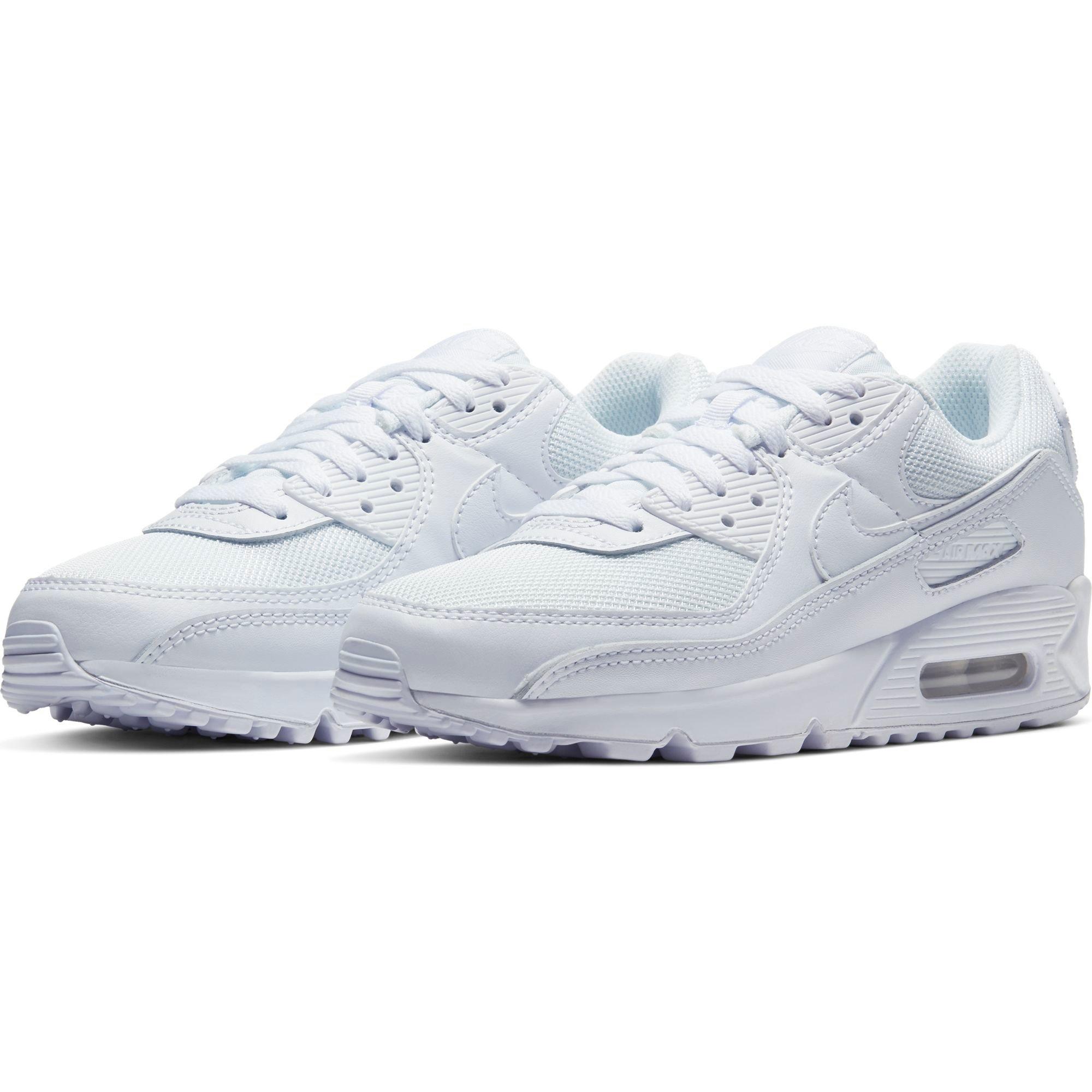 Nike Air Max 90 "White/Wolf Grey" Women's Shoe - WHITE/GREY Thumbnail View 3