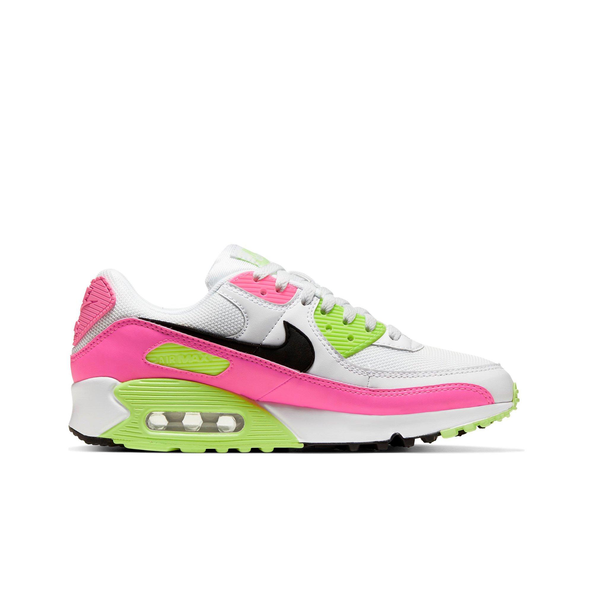 nike pink green shoes