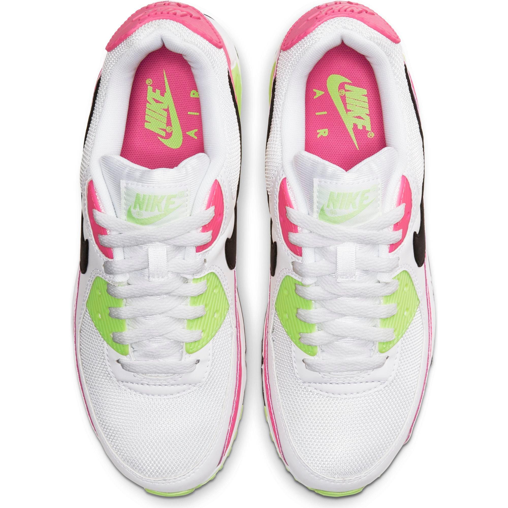 nike air max 90 essential white green pink