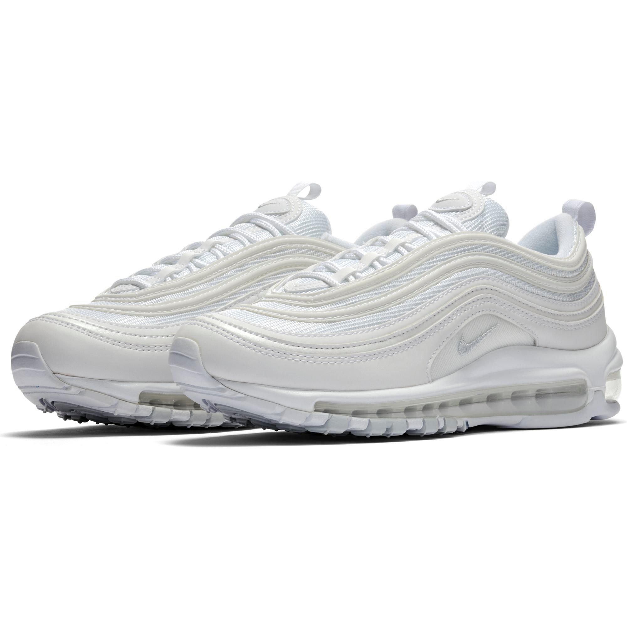 white pure platinum air max 97