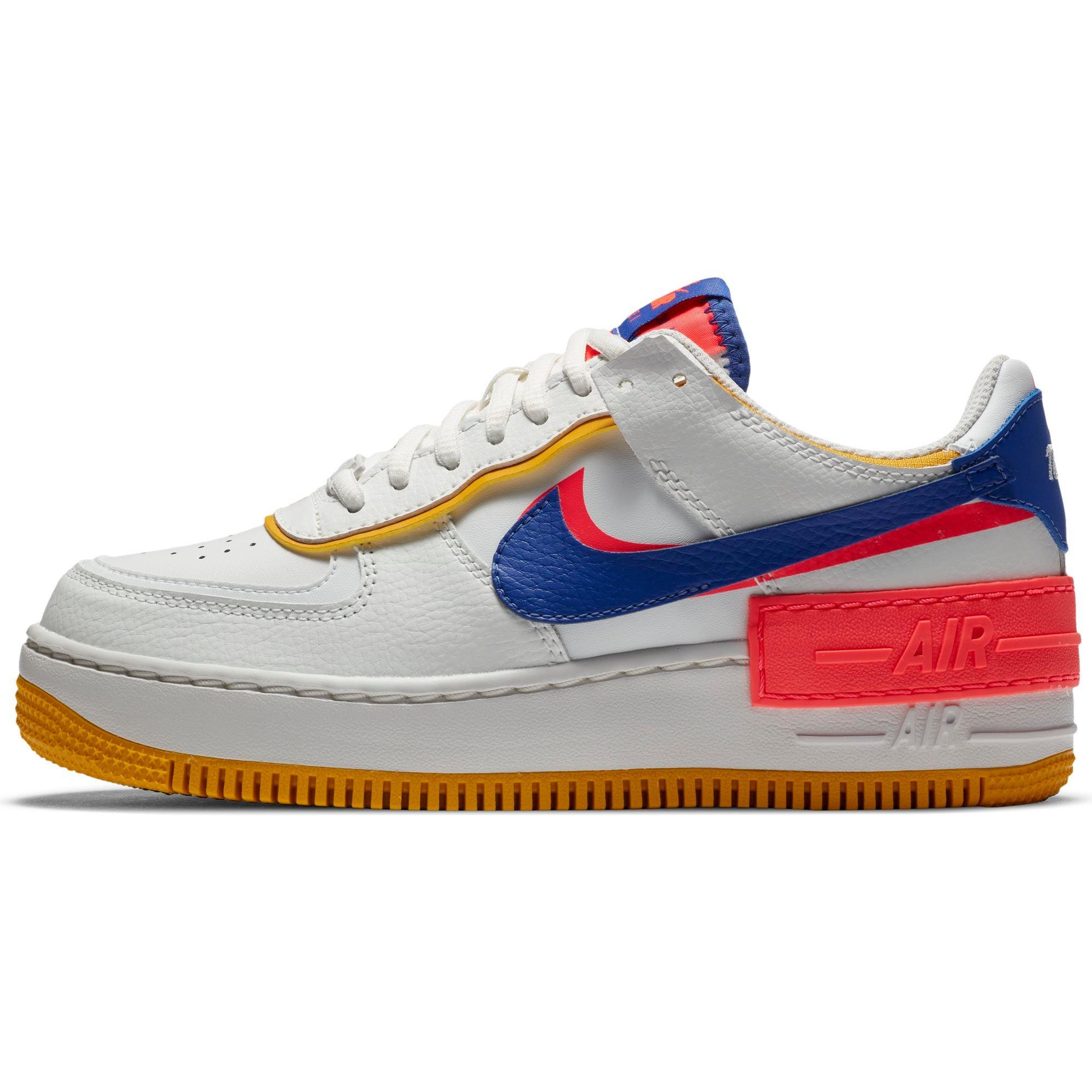 red white blue and yellow air force ones
