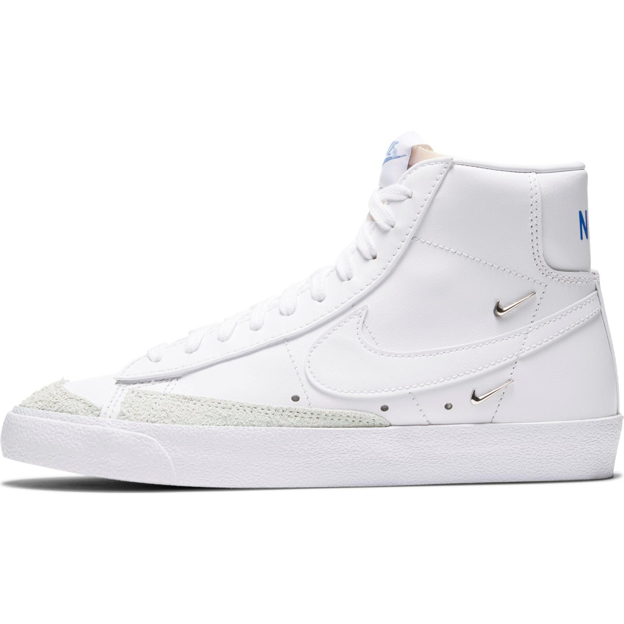 all white nike blazers high