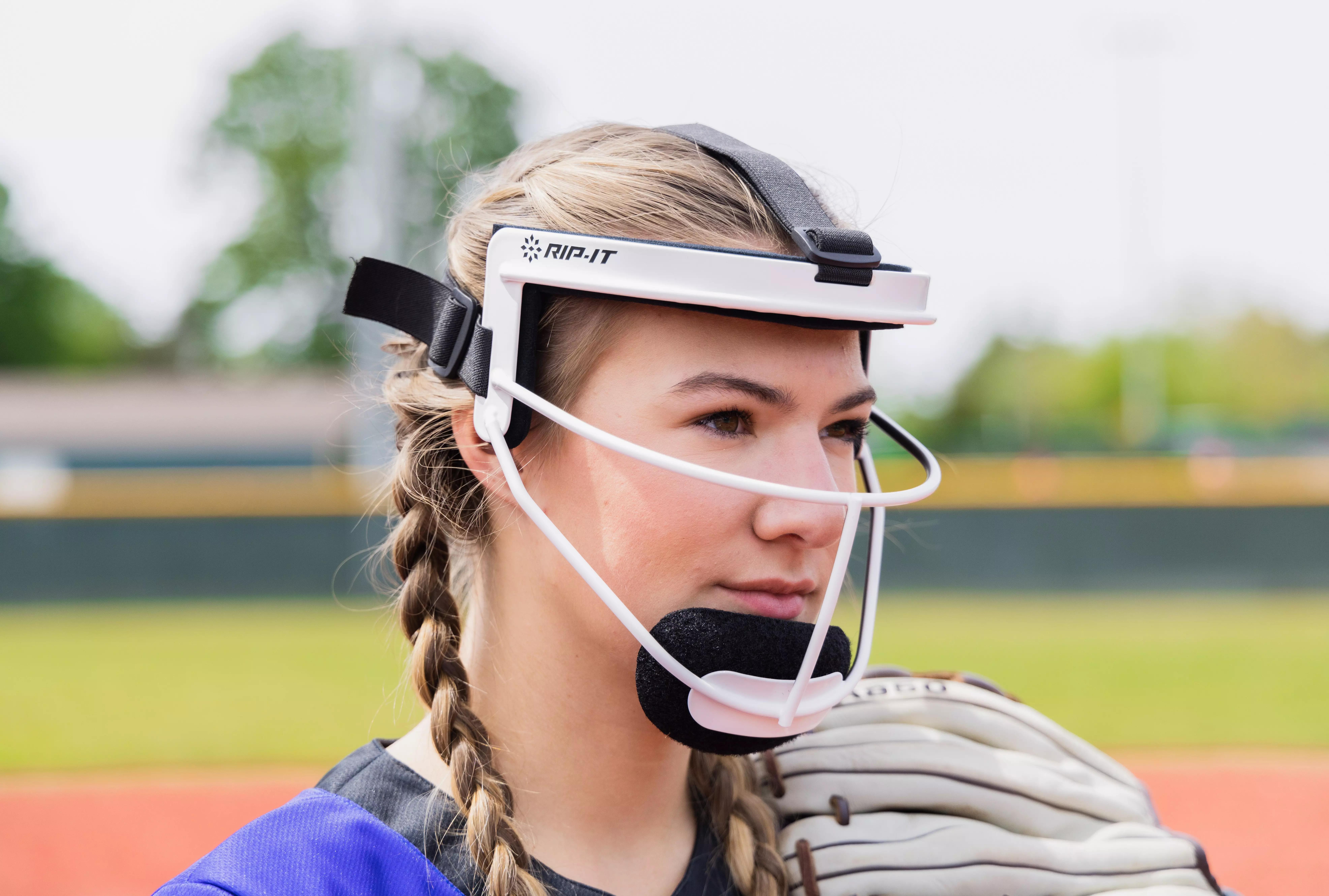 RIP-IT Defense Softball Pro Fielder's Mask - WHITE