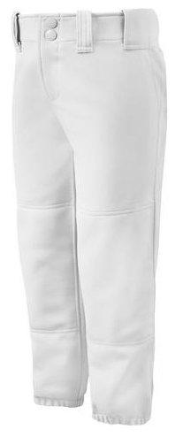Mizuno Girls' Select Belted Softball Pant - WHITE Thumbnail View 1